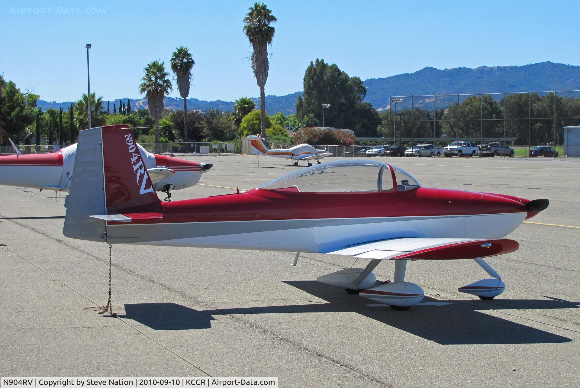 N904RV, 2000 Vans RV-8 C/N 80904, 2000 RV-8 home built on hotel ramp after flight from KCIC/Chico, CA