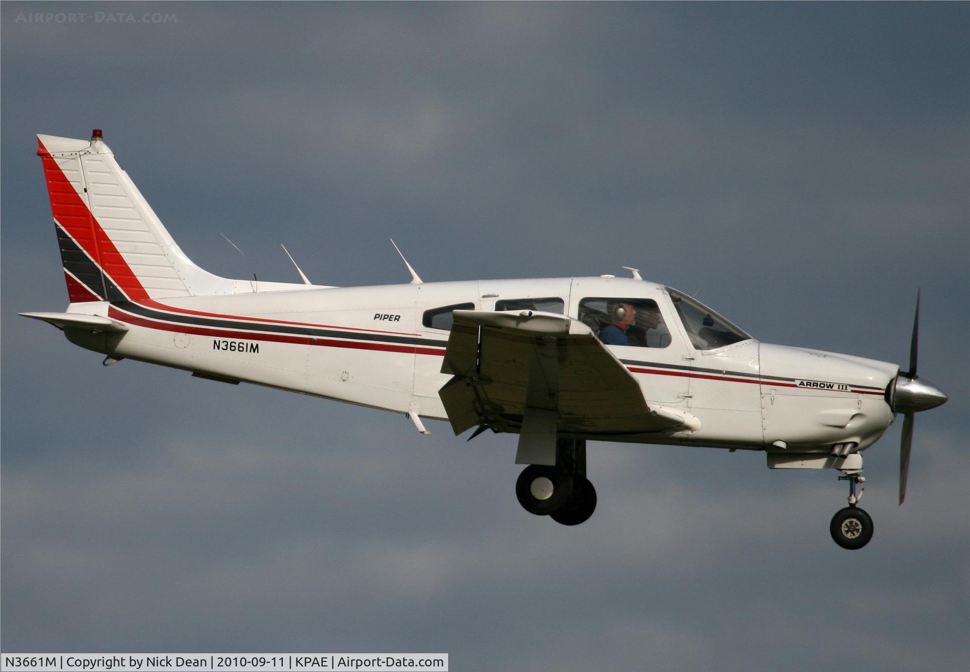 N3661M, 1978 Piper PA-28R-201 Cherokee Arrow III C/N 28R-7837129, KPAE