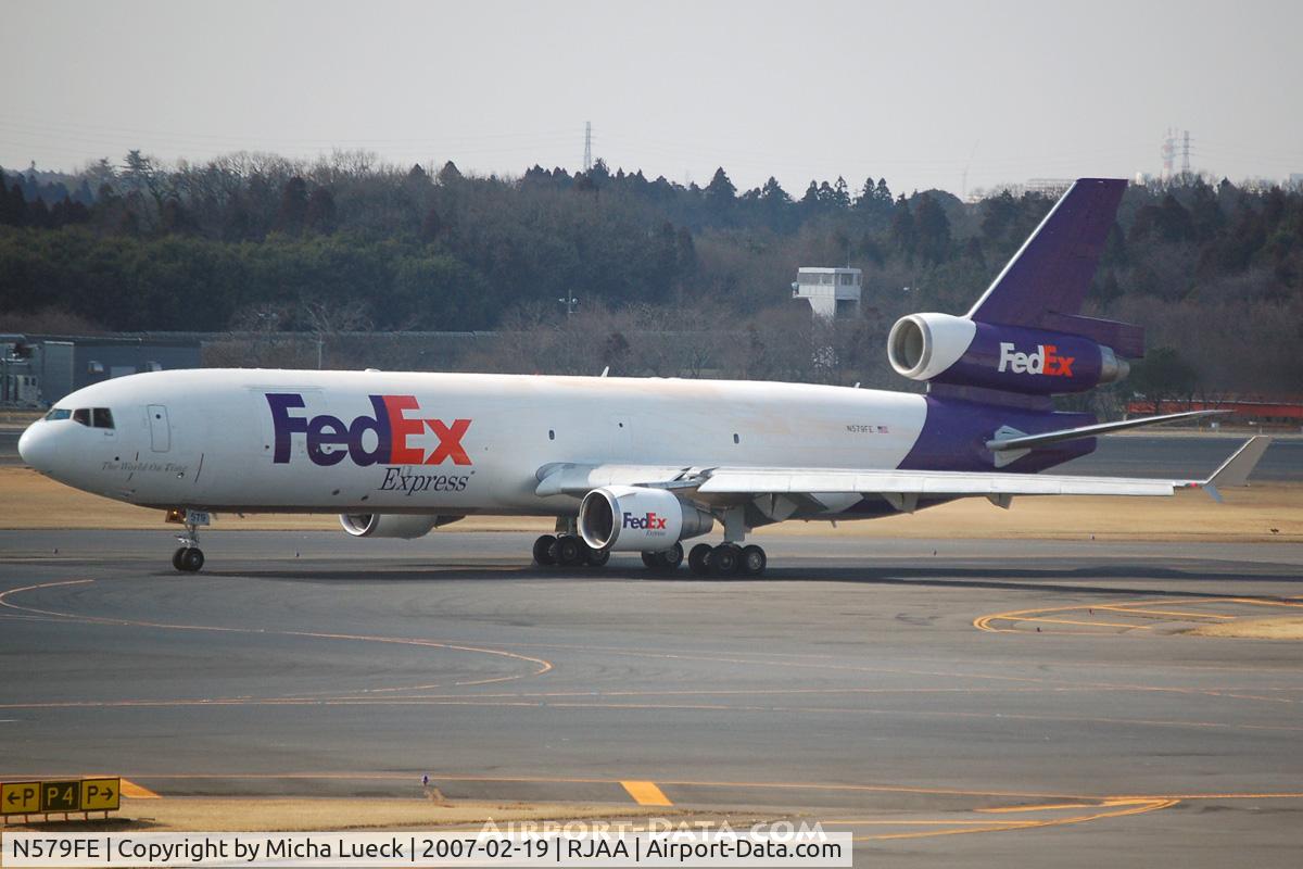 N579FE, 1993 McDonnell Douglas MD-11F C/N 48470, At Narita