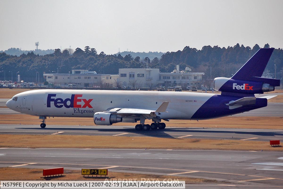 N579FE, 1993 McDonnell Douglas MD-11F C/N 48470, At Narita