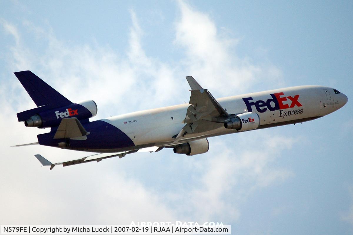 N579FE, 1993 McDonnell Douglas MD-11F C/N 48470, At Narita