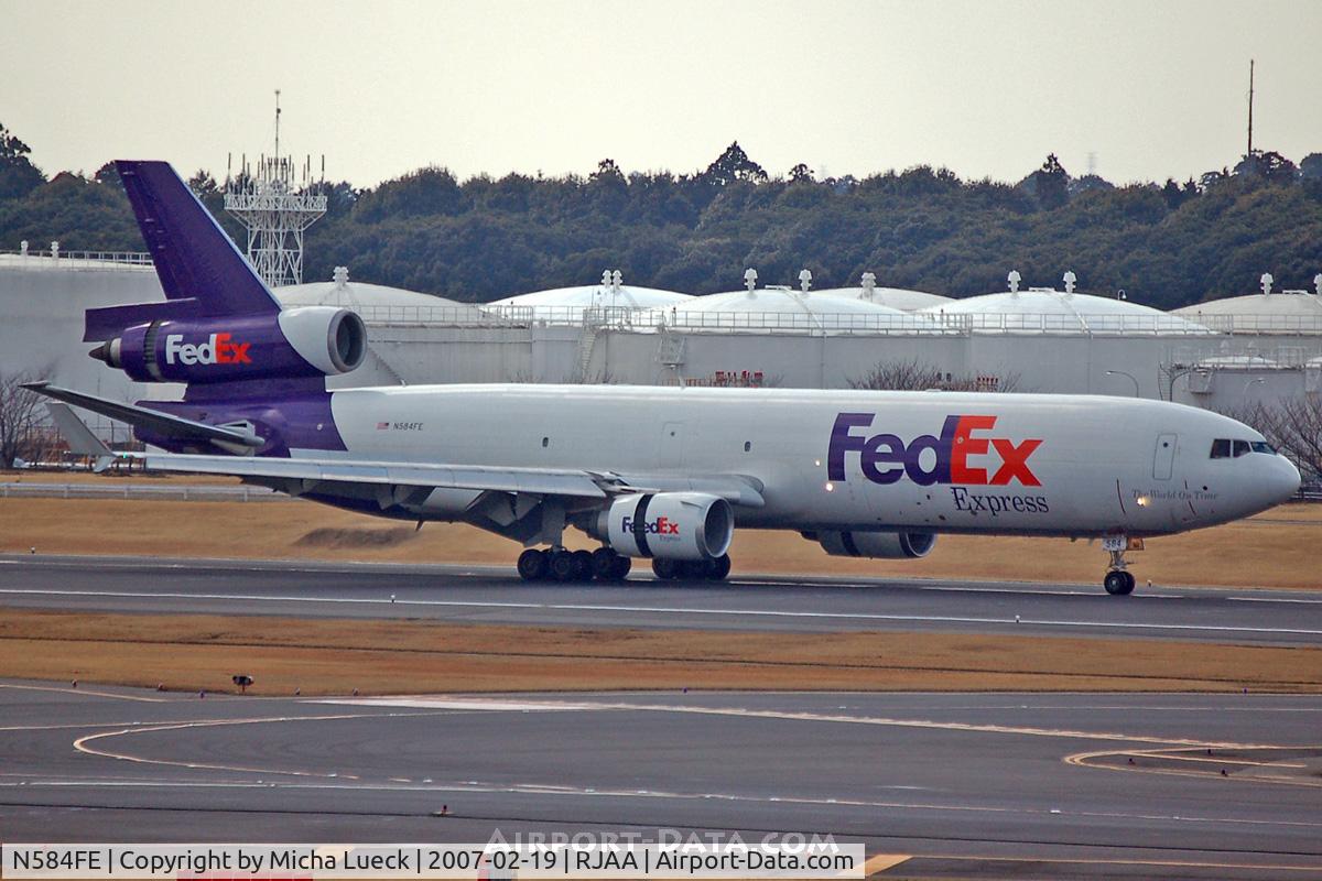 N584FE, 1992 McDonnell Douglas MD-11F C/N 48436, At Narita