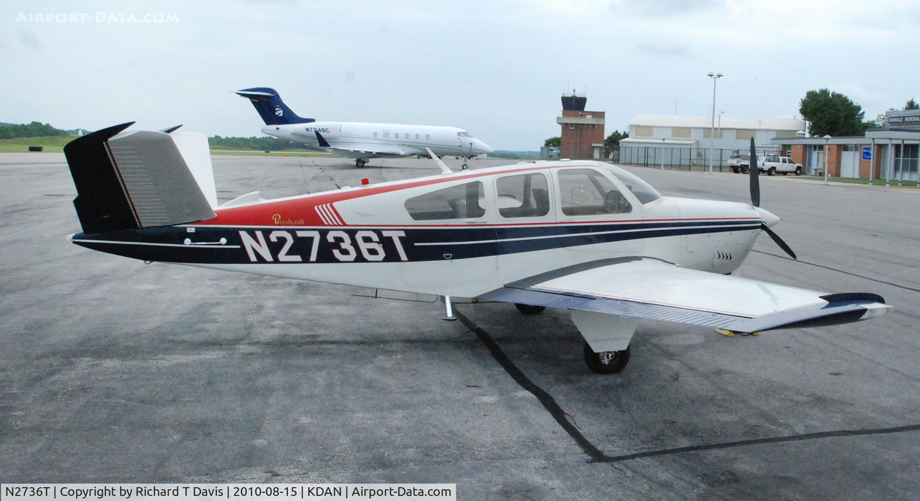 N2736T, 1967 Beech V35 Bonanza C/N D-8458, 1967 Beech V35 in Danville Va...
