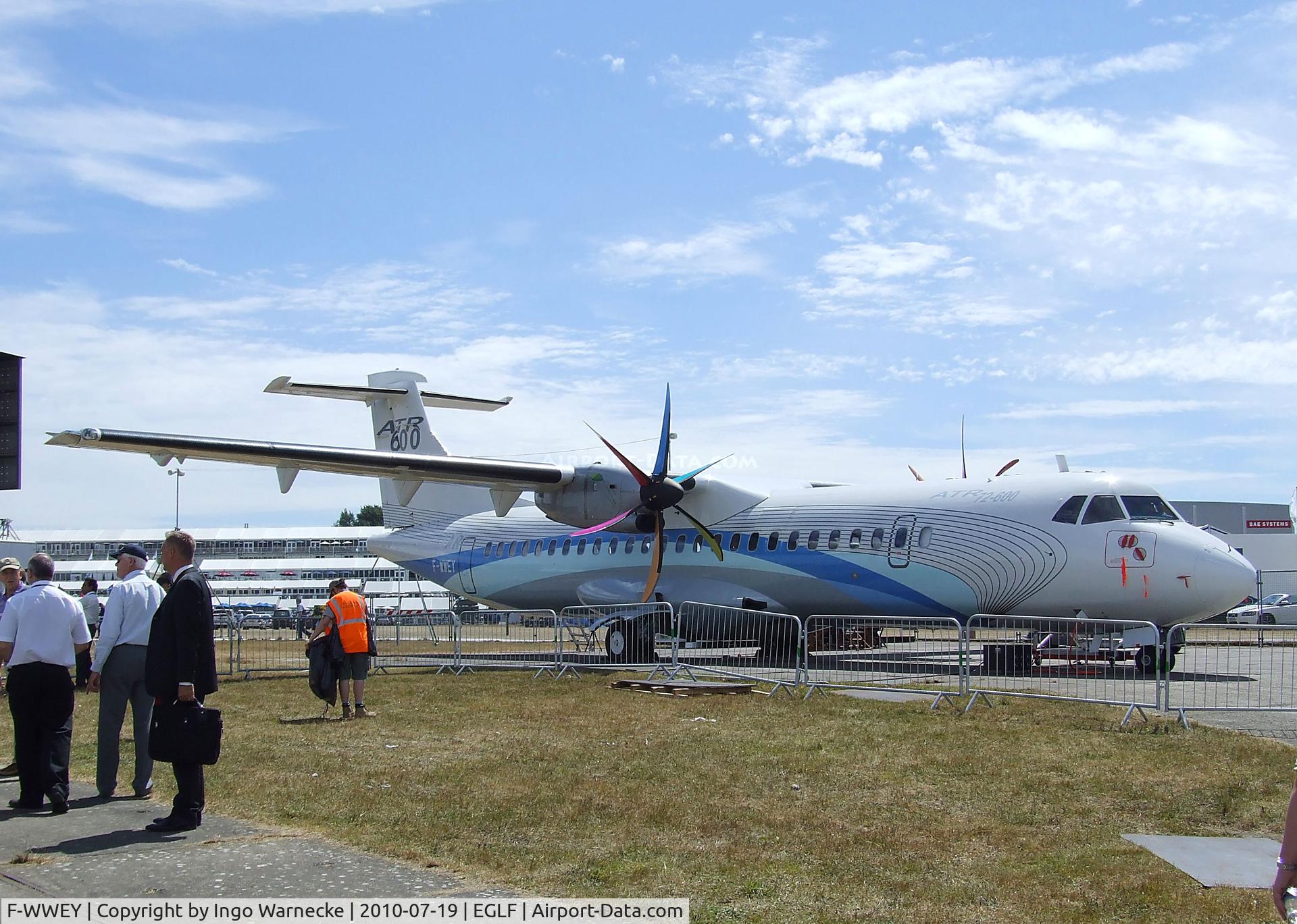 F-WWEY, 1988 ATR 72-201 C/N 098, ATR 72-600 at 2010 Farnborough International