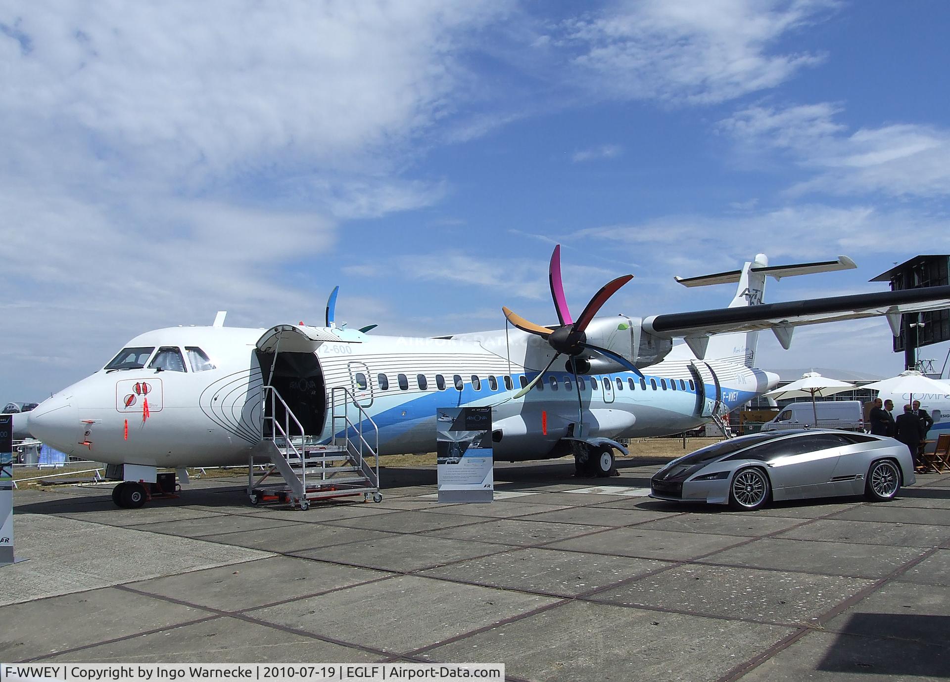 F-WWEY, 1988 ATR 72-201 C/N 098, ATR 72-600 at 2010 Farnborough International