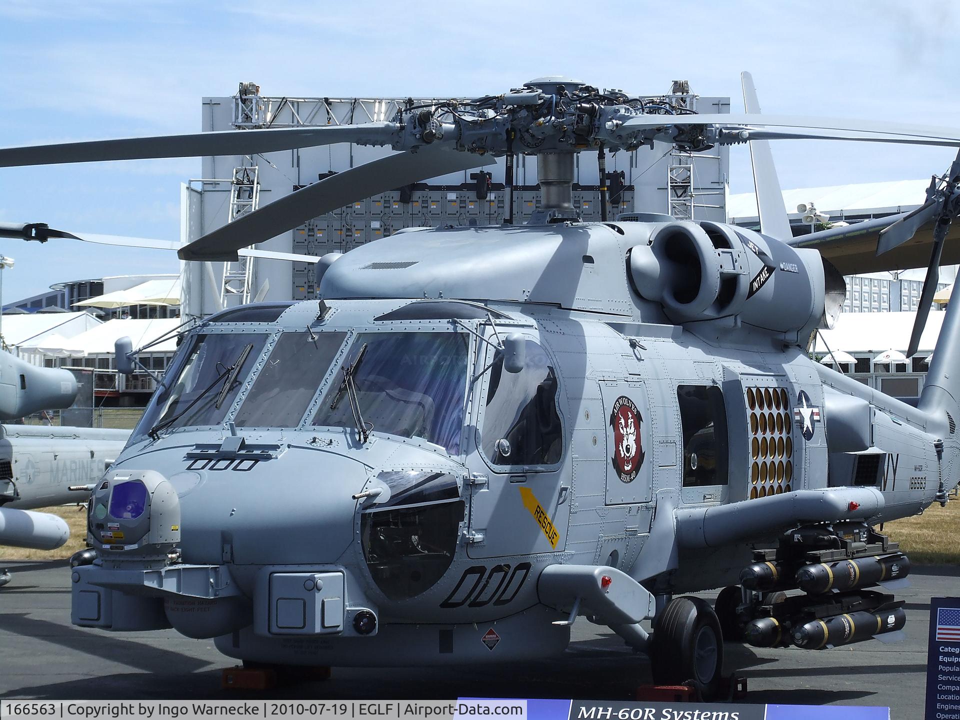 166563, Sikorsky MH-60R Strikehawk C/N 70-3194, Sikorsky MH-60R Seahawk of the US Navy at 2010 Farnborough International