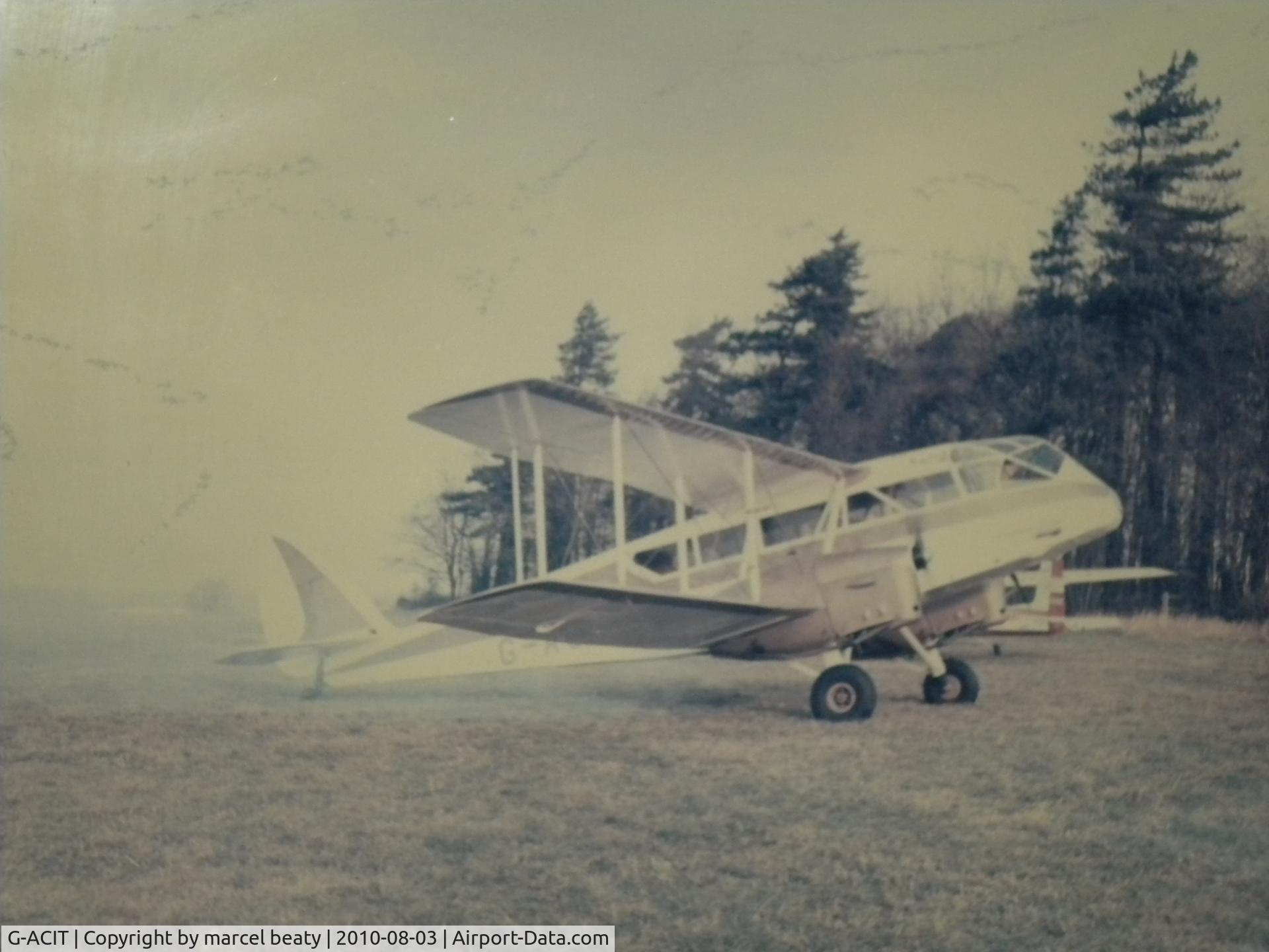 G-ACIT, 1933 De Havilland DH-84 Dragon 1 C/N 6039, sept 69 slipton northants