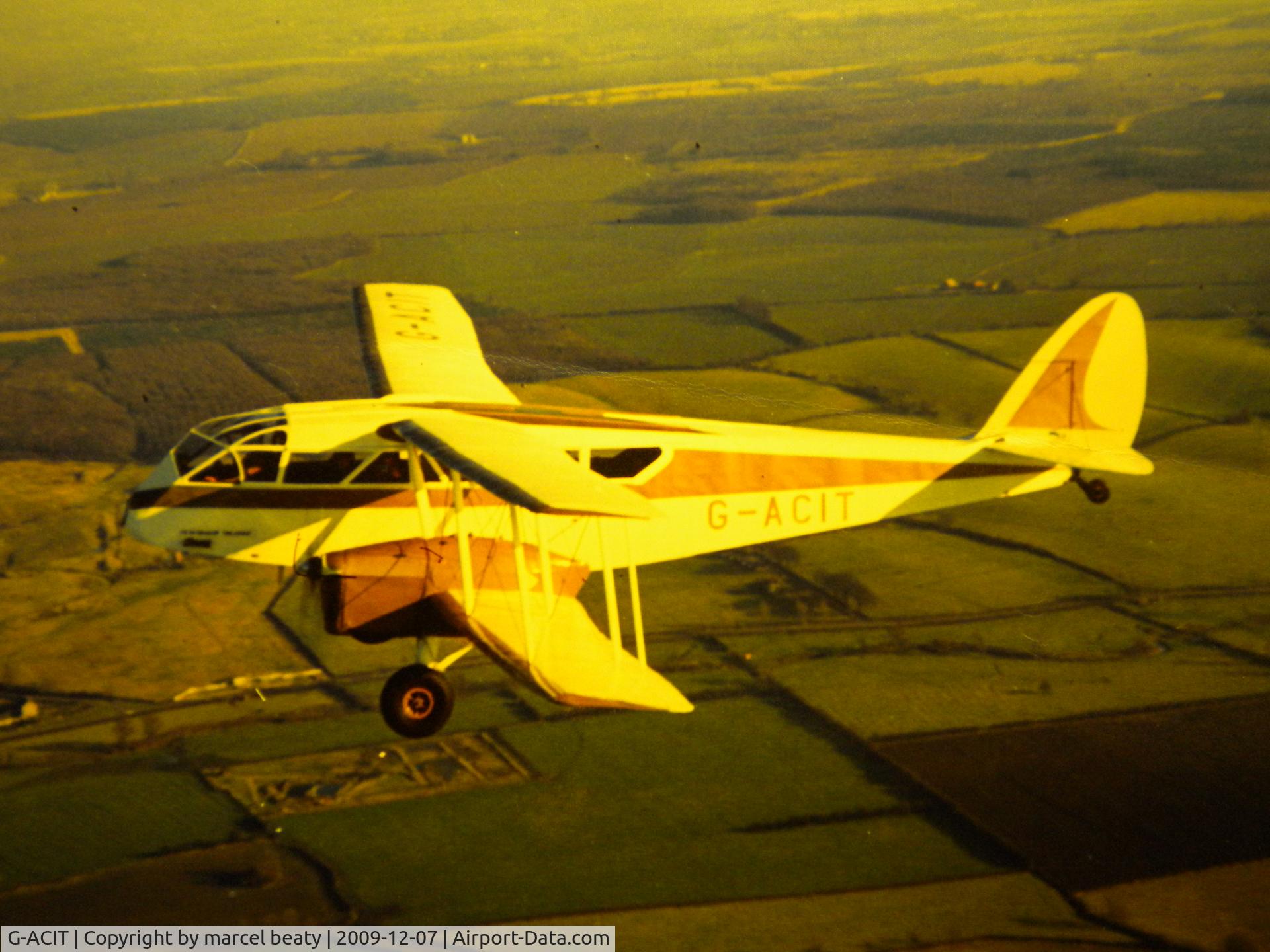G-ACIT, 1933 De Havilland DH-84 Dragon 1 C/N 6039, brigstock northants 1969