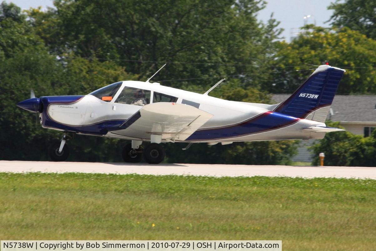 N5738W, 1963 Piper PA-28-150 Cherokee C/N 28-1434, Departing Airventure 2010 - Oshkosh, Wisconsin