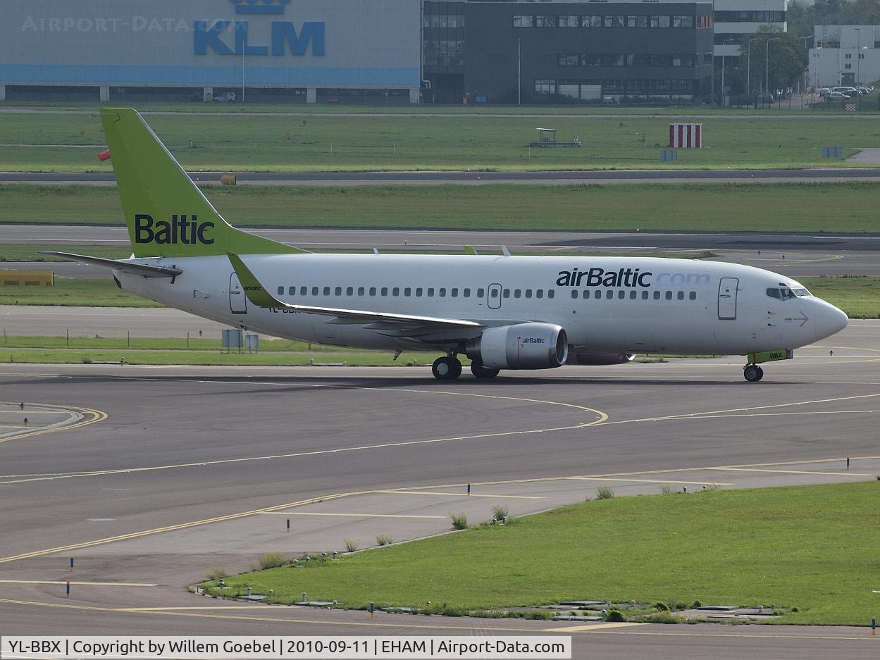 YL-BBX, 1999 Boeing 737-36Q C/N 30334, Arrival on Amsterdam Airport
