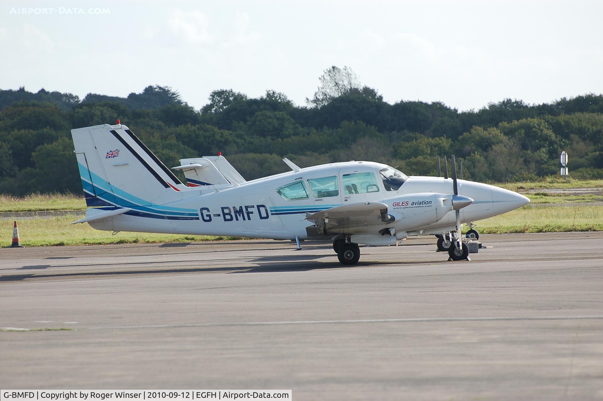 G-BMFD, 1979 Piper PA-23-250 Aztec F C/N 27-7954080, Visiting Piper Aztec camera-ship operated by Giles Aviation Ltd.