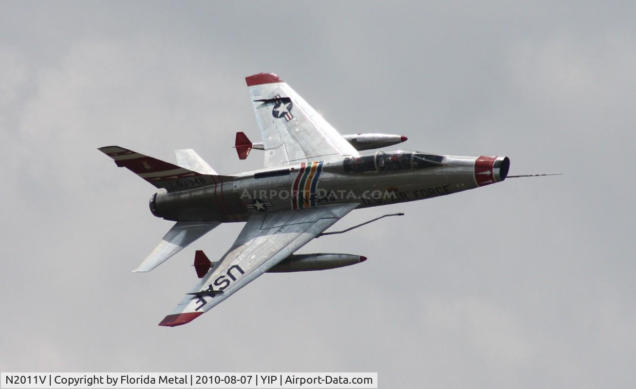 N2011V, 1958 North American F-100F Super Sabre C/N 243-224, F-100F