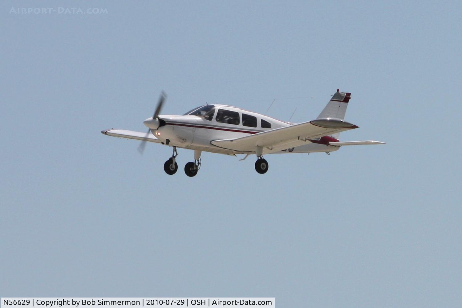 N56629, 1973 Piper PA-28-235 Cherokee Pathfinder C/N 28-7410017, Arriving at Airventure 2010 - Oshkosh, Wisconsin