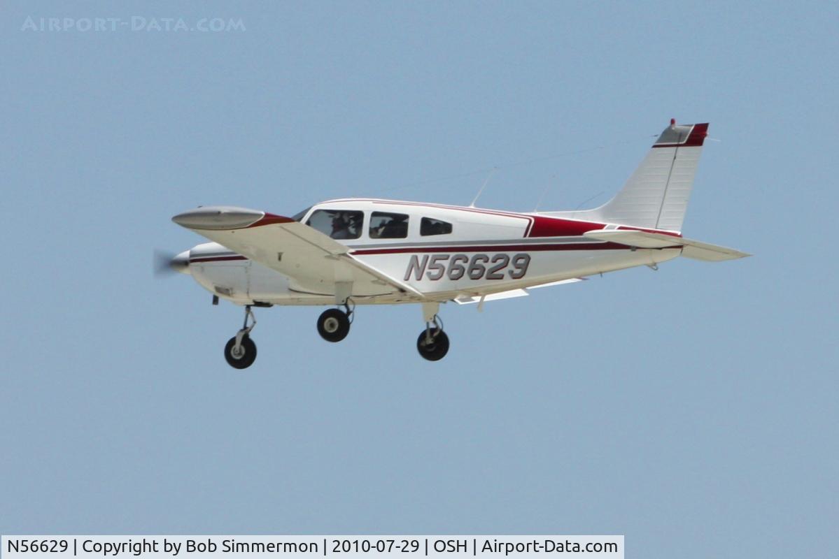 N56629, 1973 Piper PA-28-235 Cherokee Pathfinder C/N 28-7410017, Arriving at Airventure 2010 - Oshkosh, Wisconsin