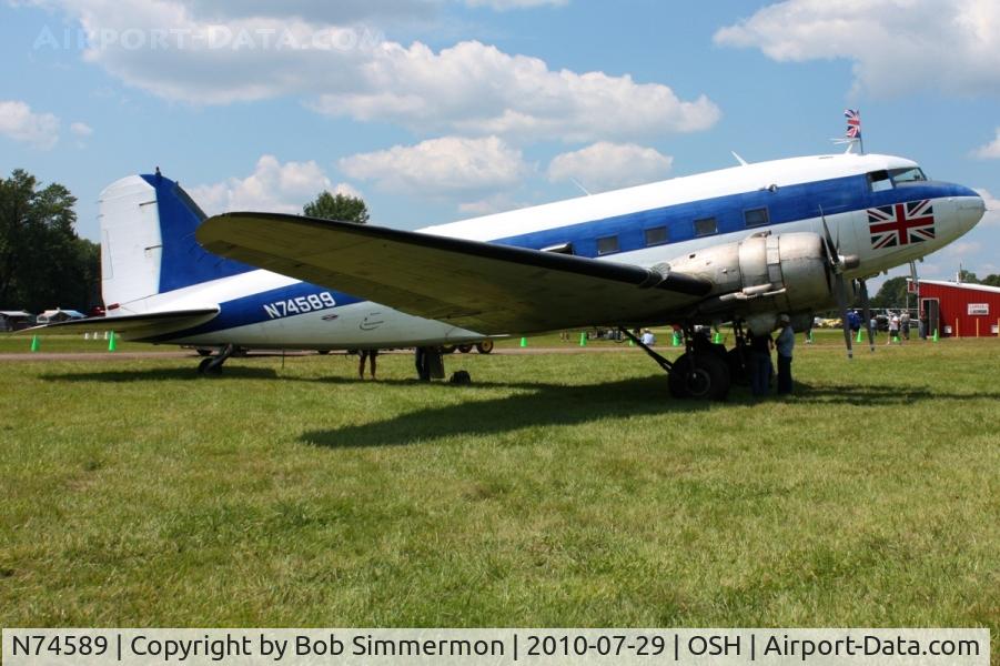 N74589, 1943 Douglas DC3C-S1C3G (C-47A) C/N 9926, Airventure 2010 - Oshkosh, Wisconsin