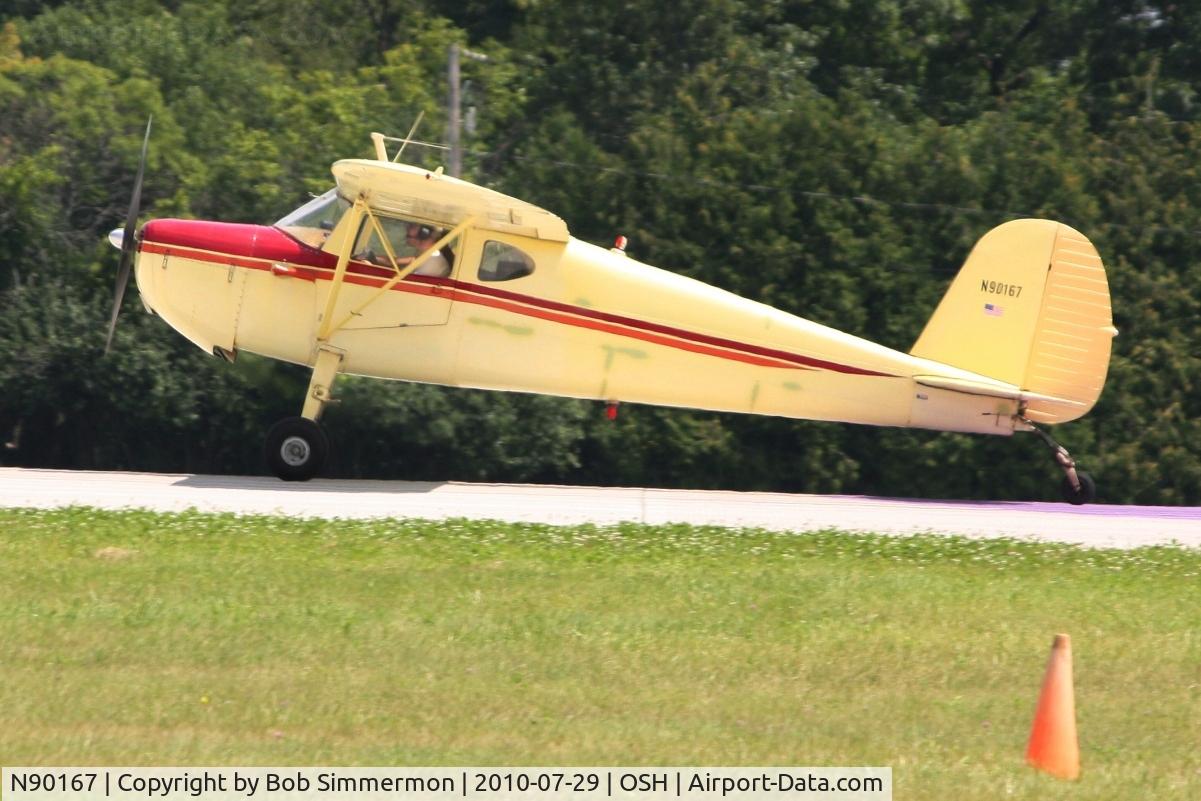 N90167, 1946 Cessna 140 C/N 9232, Departing Airventure 2010 - Oshkosh, Wisconsin