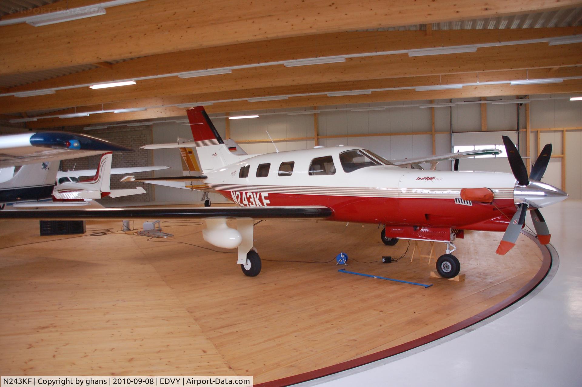 N243KF, 1998 Piper PA-46-350P Malibu Mirage C/N 4636154, In hangar at Porta Westfalica