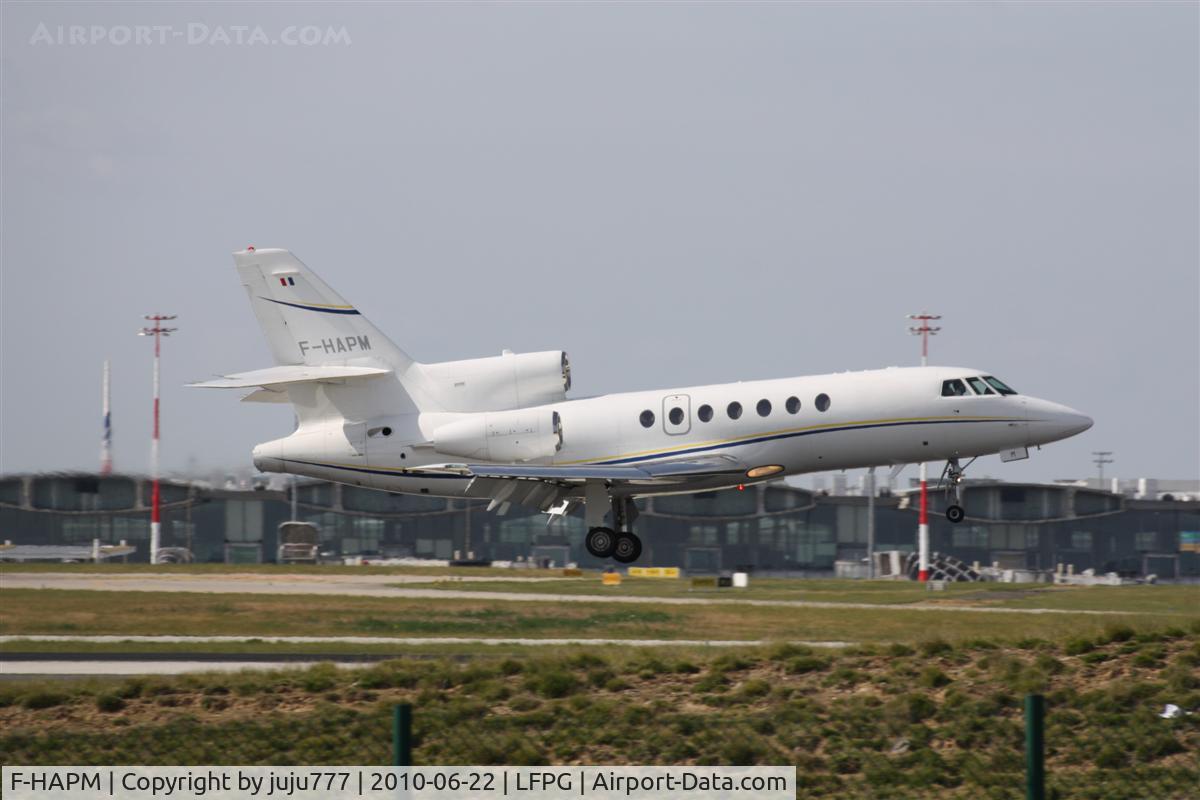 F-HAPM, 2005 Dassault Falcon 50EX C/N 346, on landing at CDG