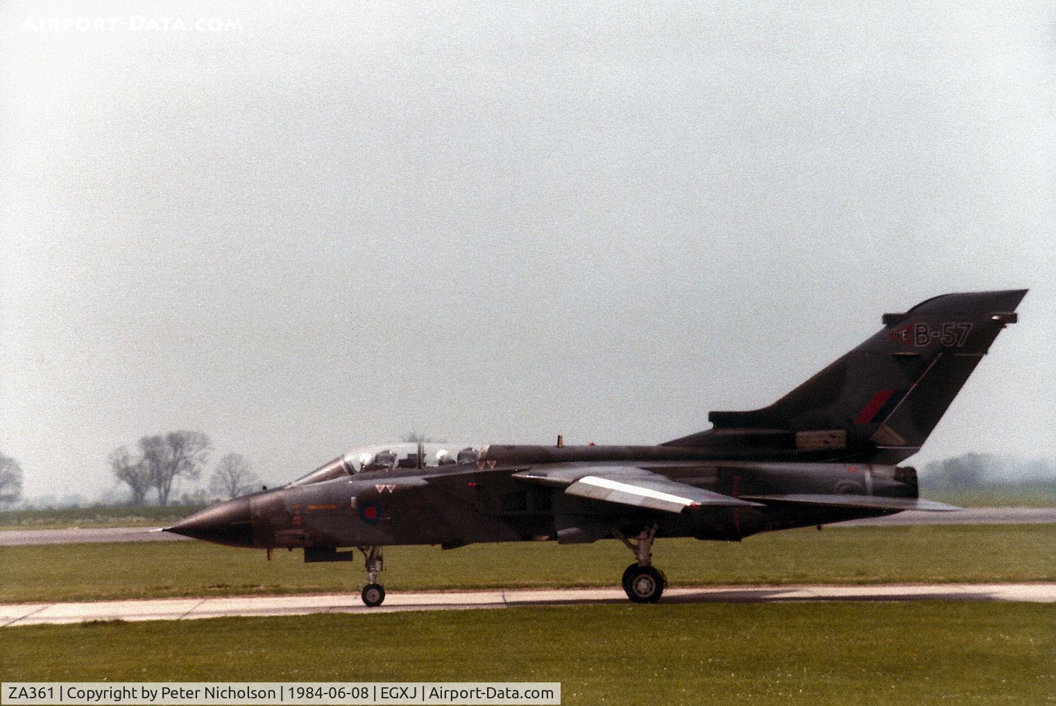 ZA361, 1981 Panavia Tornado GR.1 C/N 042/BS011/3022, Tornado GR.1 of the Tri-National Tornado Training Establishment - TTTE - at RAF Cottesmore in the Summer of 1984.