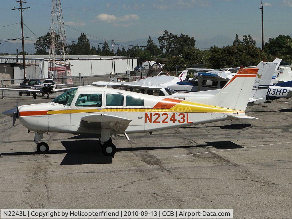 N2243L, 1977 Beech C23 Sundowner 180 C/N M-1890, Parked at Foothill Sales & Service