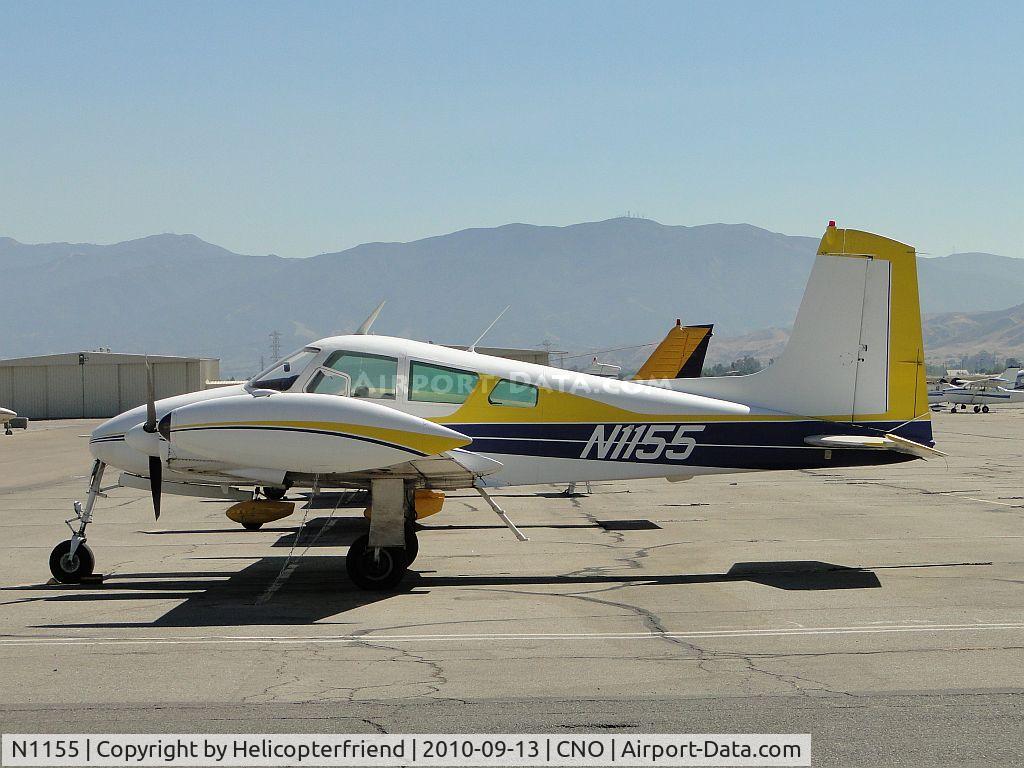 N1155, 1957 Cessna 310B C/N 35598, Parked at Chino