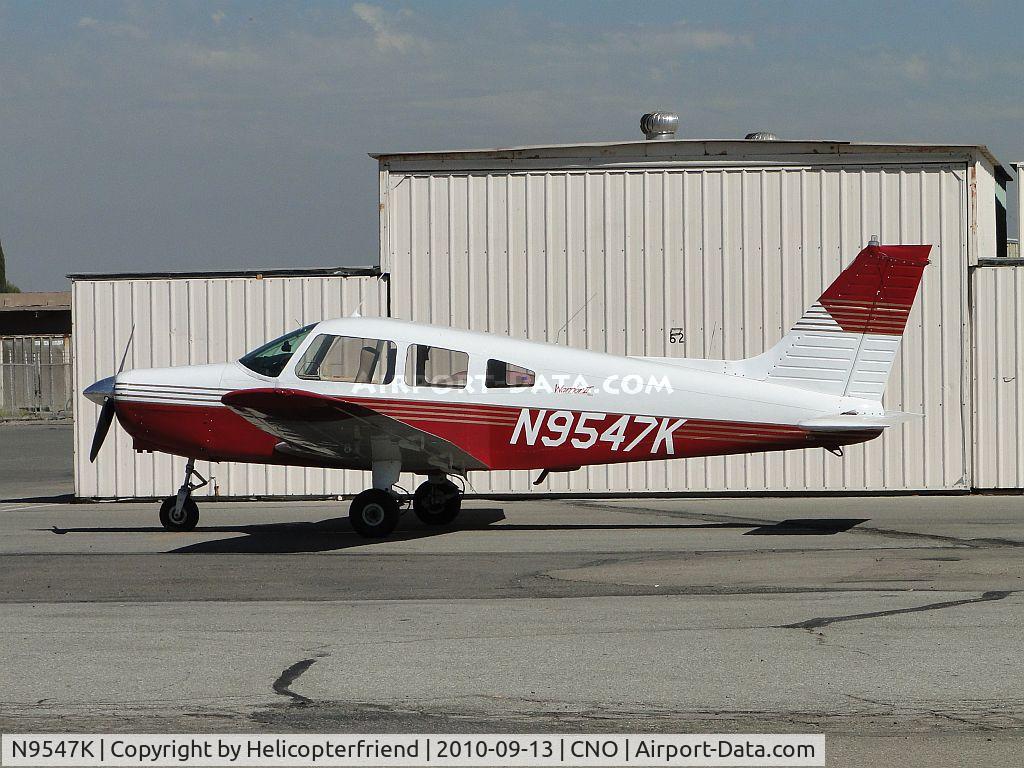 N9547K, 1976 Piper PA-28-151 C/N 28-7615211, Parked at Chino