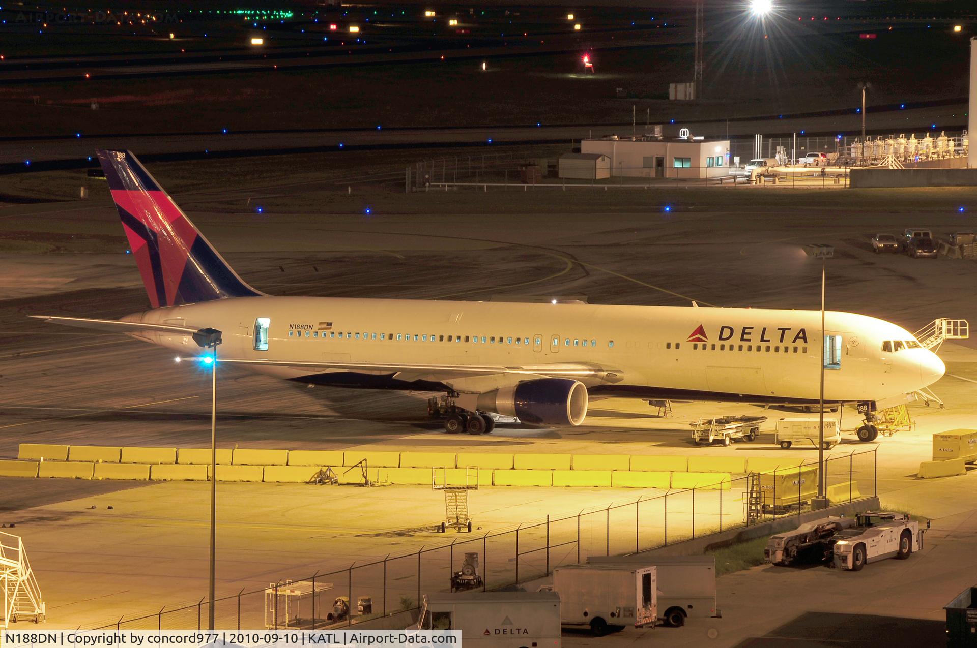 N188DN, 1996 Boeing 767-332 C/N 27583, KATL.  9/10/2010.