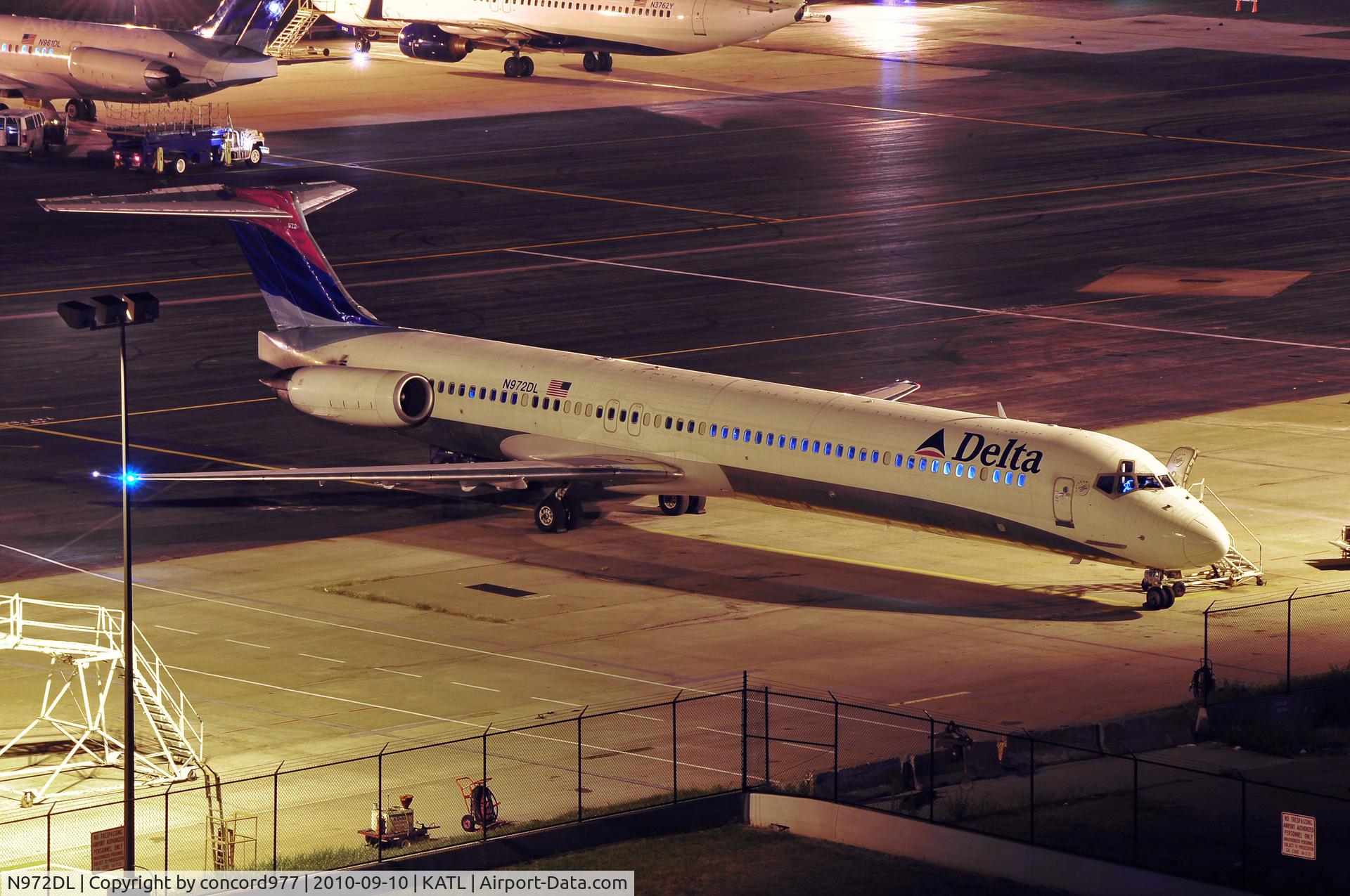 N972DL, 1991 McDonnell Douglas MD-88 C/N 53215, KATL.  9/10/2010.