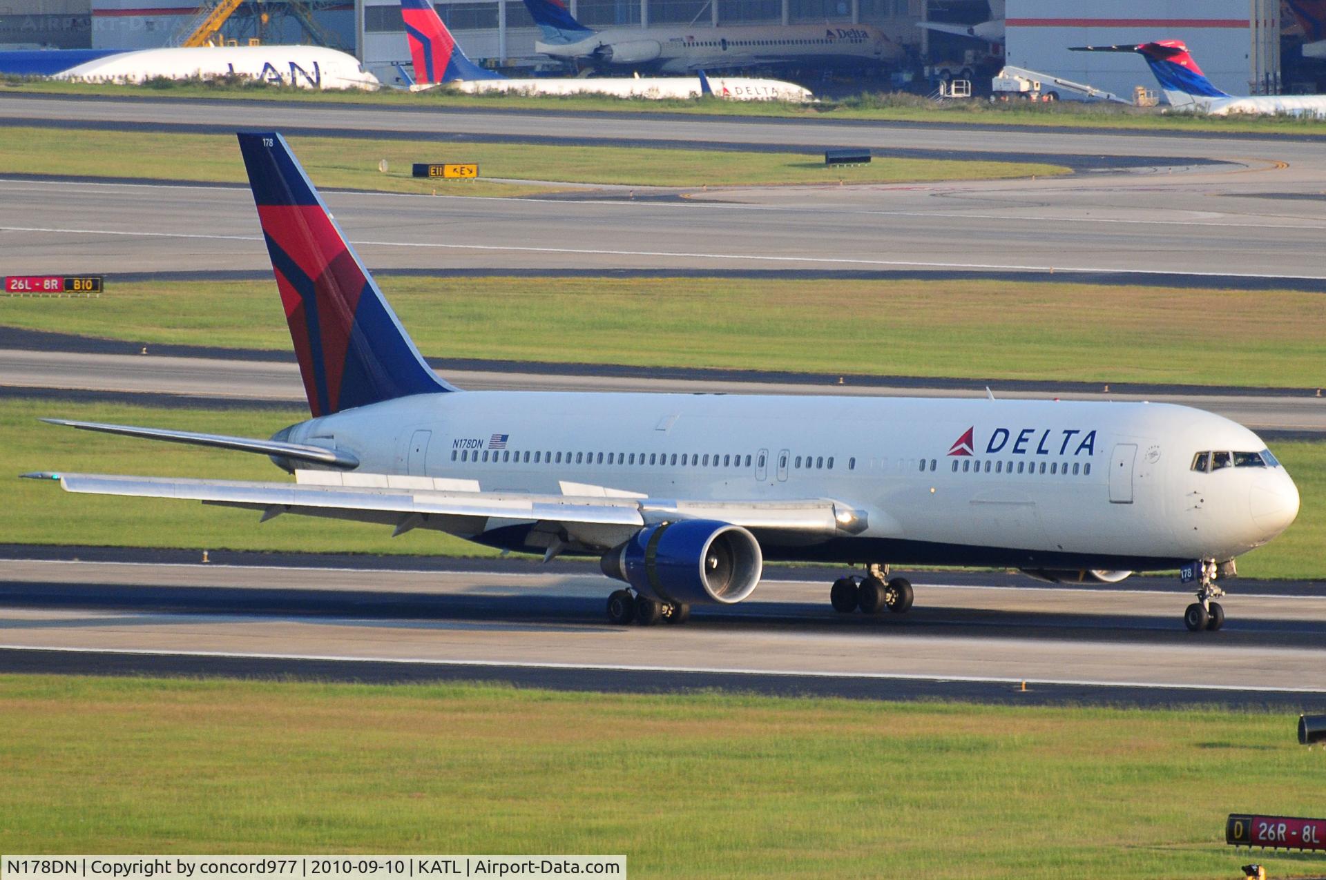 N178DN, 1991 Boeing 767-332 C/N 25143, KATL.  9/10/2010.