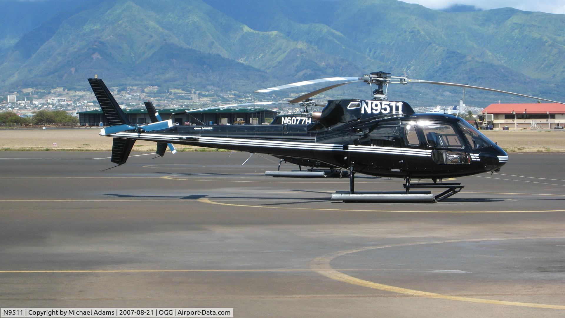 N9511, 1980 Eurocopter AS-350B-2 Ecureuil Ecureuil C/N 1324, Taken on 2007 Maui trip