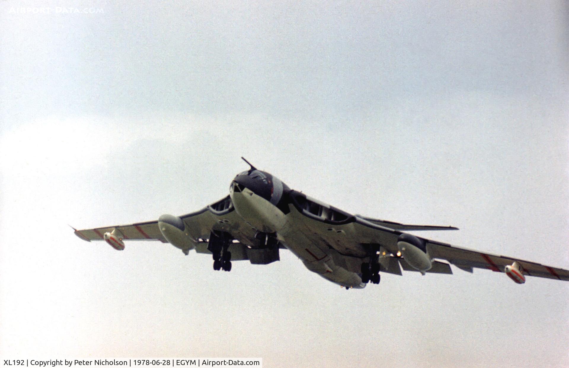 XL192, 1962 Handley Page Victor K.2 C/N HP80/73, Victor K.2 of 57 Squadron on final approach to RAF Marham in the Summer of 1978.
