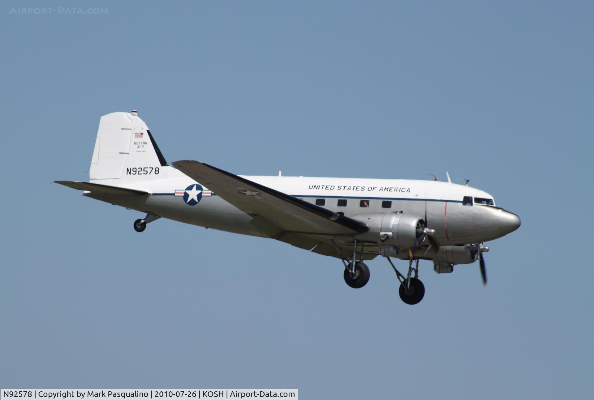 N92578, 1943 Douglas DC3C 1830-94 C/N 9028, Douglas DC3C