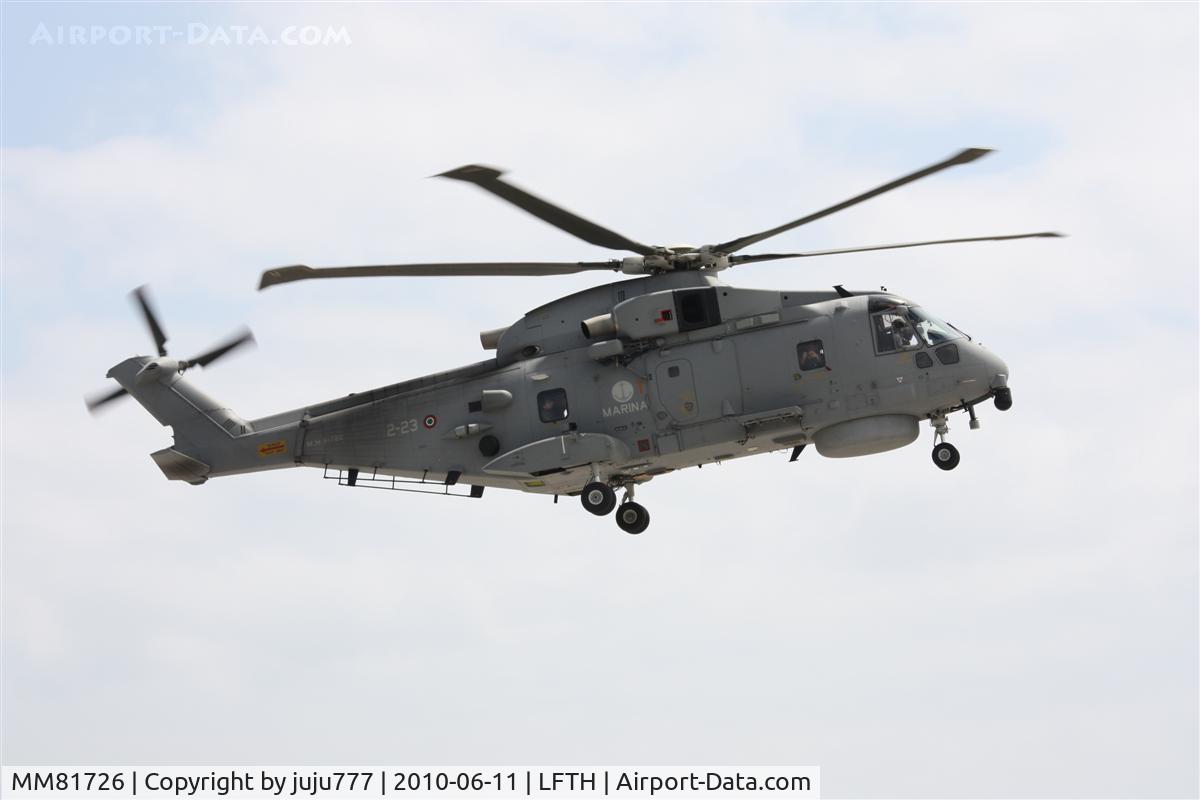 MM81726, EHI SH-101A (EH-101MP Mk110) C/N 50172, on display at Hyére