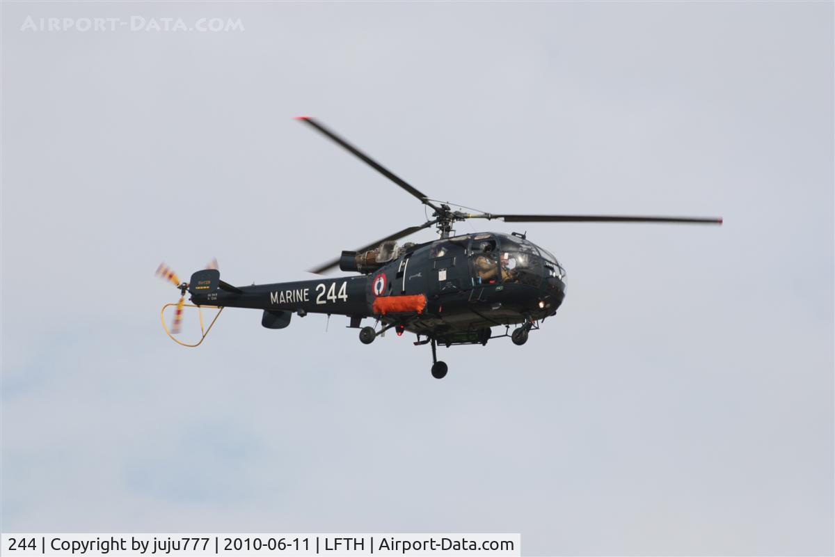 244, Sud SE-3160 Alouette III C/N 1244, on display at Hyére