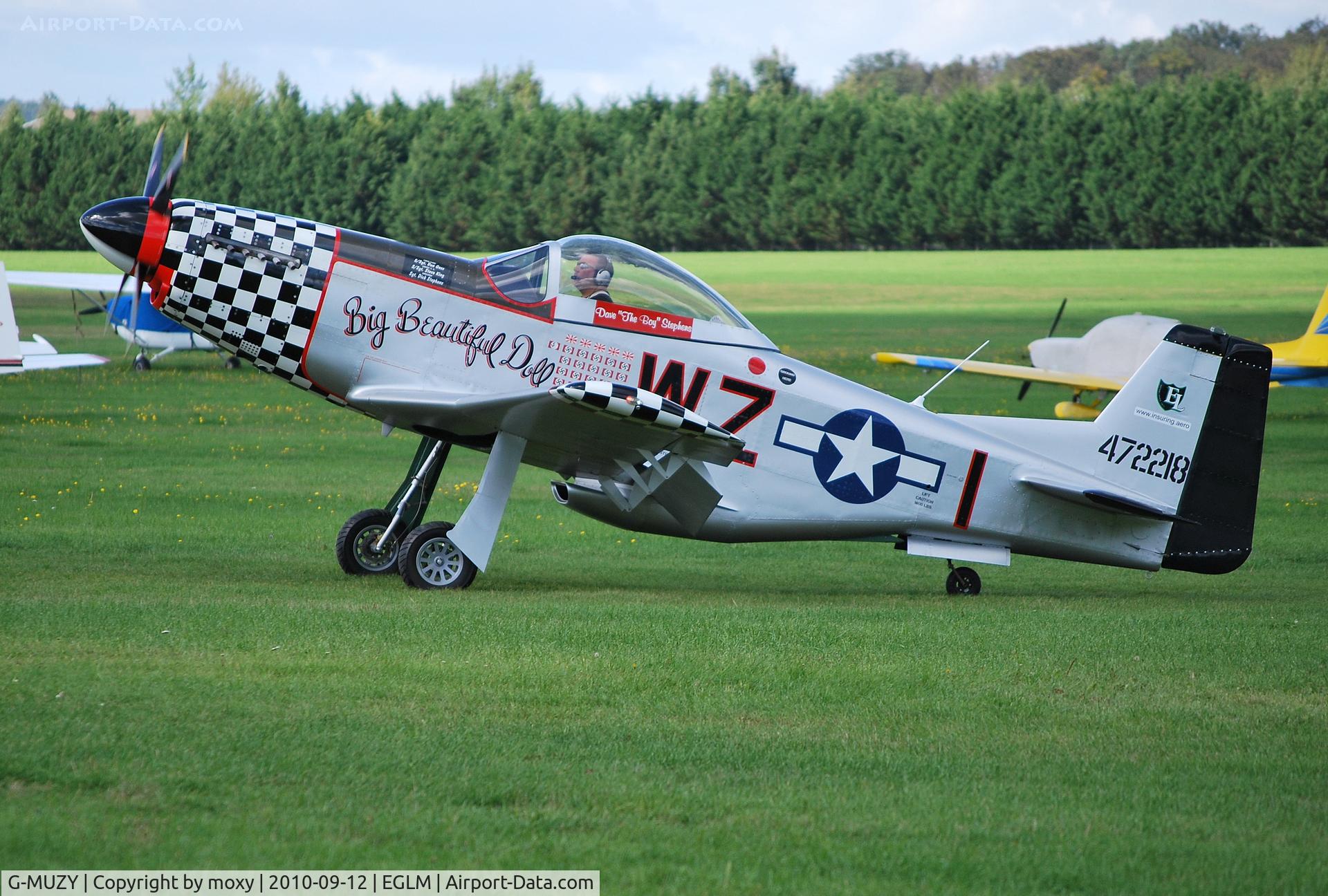 G-MUZY, 2008 Titan T-51 Mustang C/N LAA 355-14831, Titan T51 Mustang 75% Scale at White Waltham