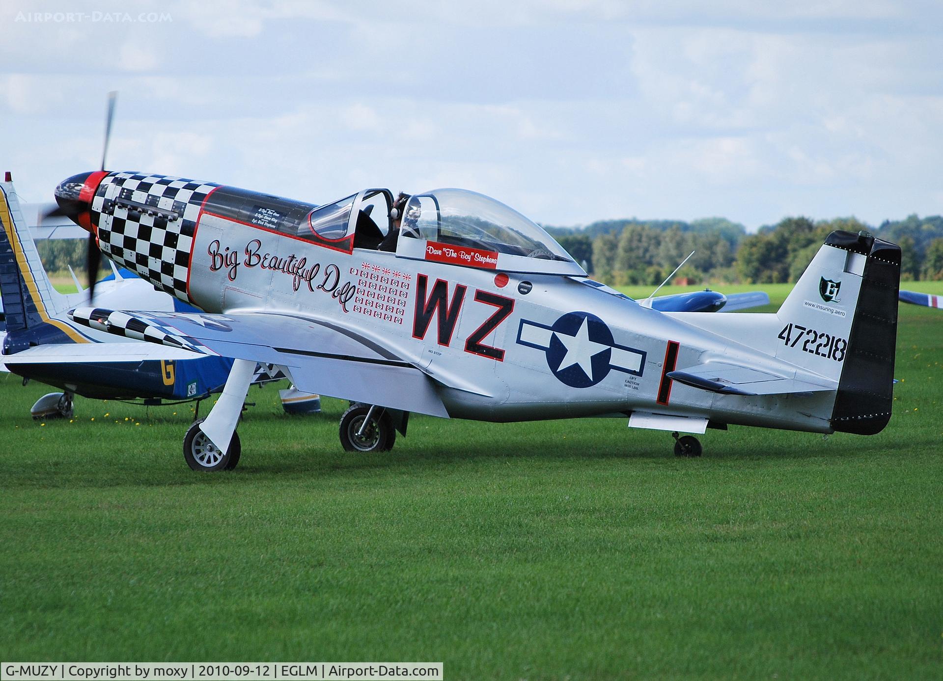 G-MUZY, 2008 Titan T-51 Mustang C/N LAA 355-14831, Titan T51 Mustang 75% scale at White Waltham