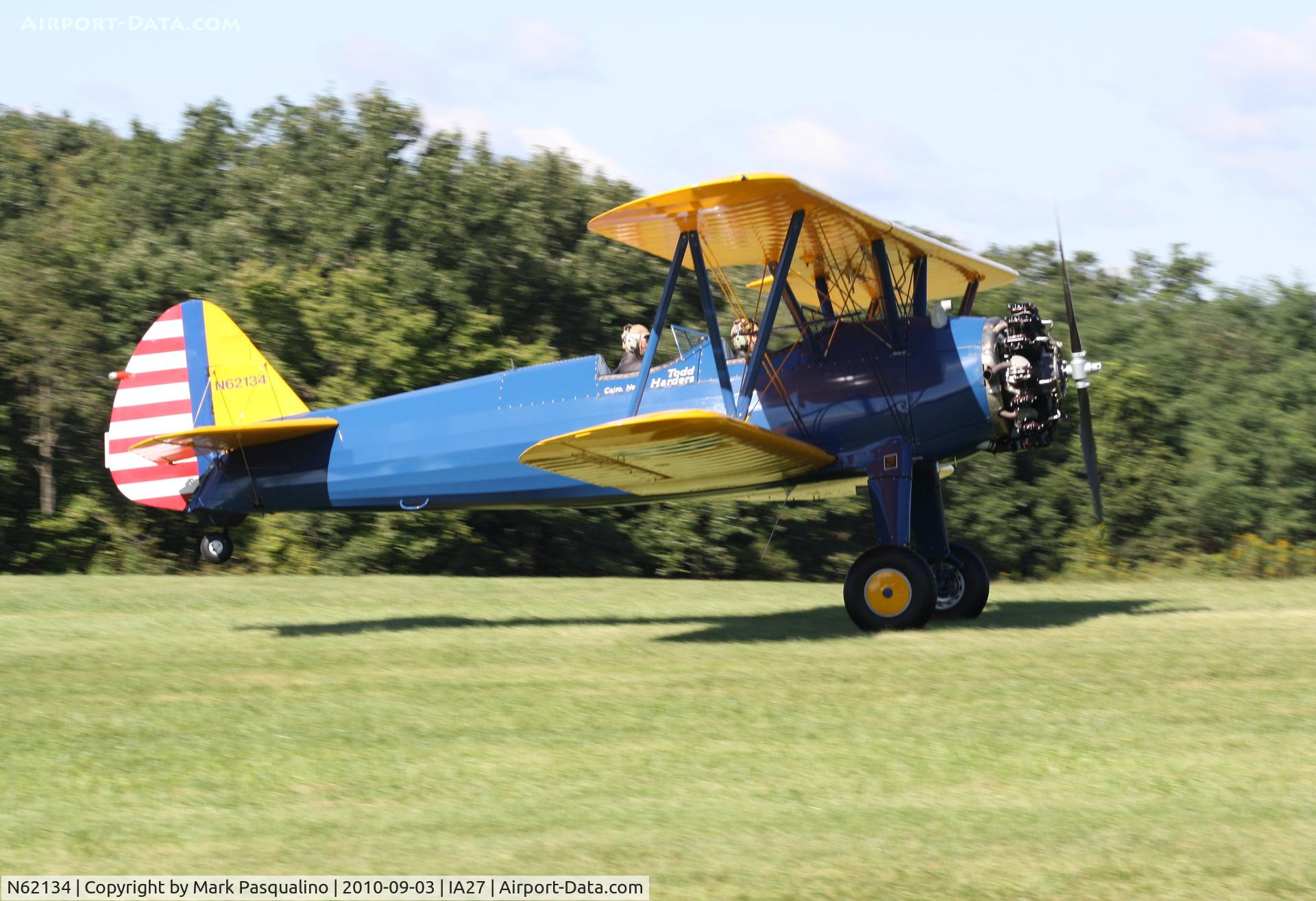 N62134, 1943 Boeing A75N1(PT17) C/N 75-3435, Stearman