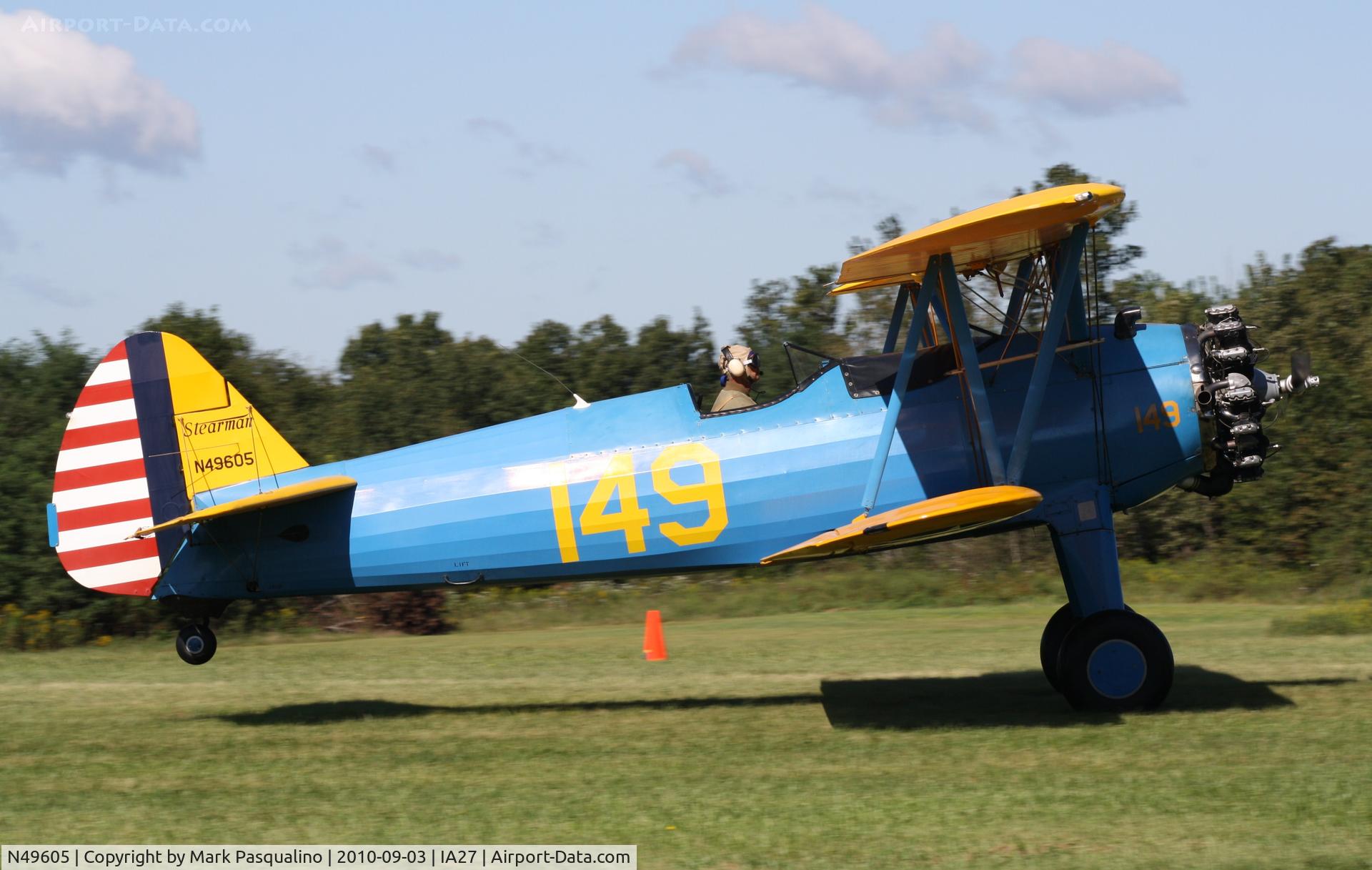 N49605, 1941 Boeing A75N1(PT17) C/N 75-1823, Stearman