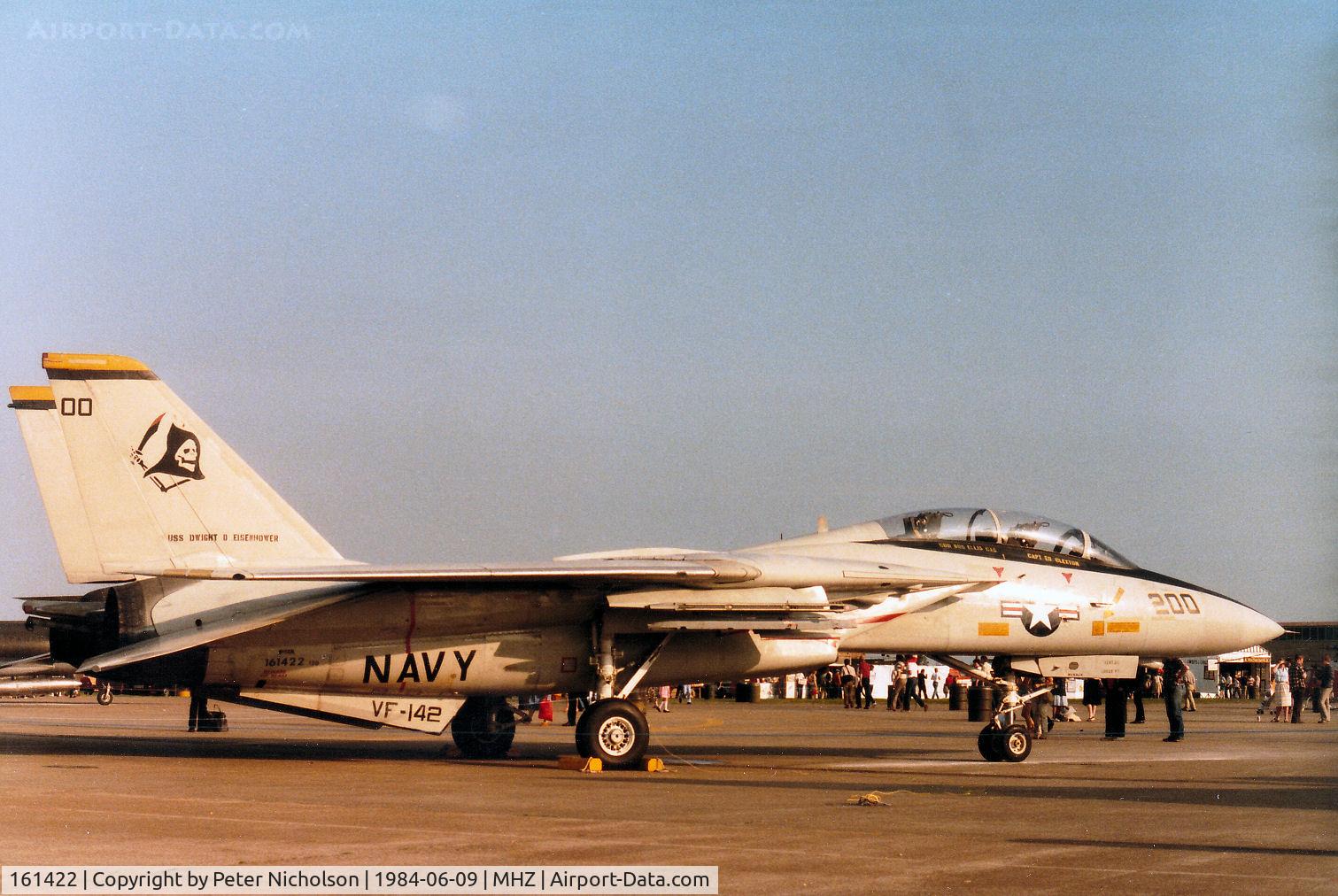 161422, Grumman F-14A Tomcat C/N 432, Another view of the VF-142 F-14A Tomcat on display at the 1984 RAF Mildenhall Air Fete.