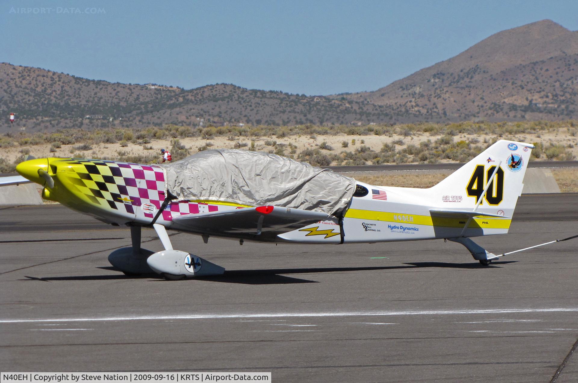 N40EH, 1995 Stoddard-Hamilton Glasair II TD C/N 2067, Race #40 1995 Hibler Phillip E GLASAIR II S TD in Sport Class @ Reno Air Races with cockpit cover