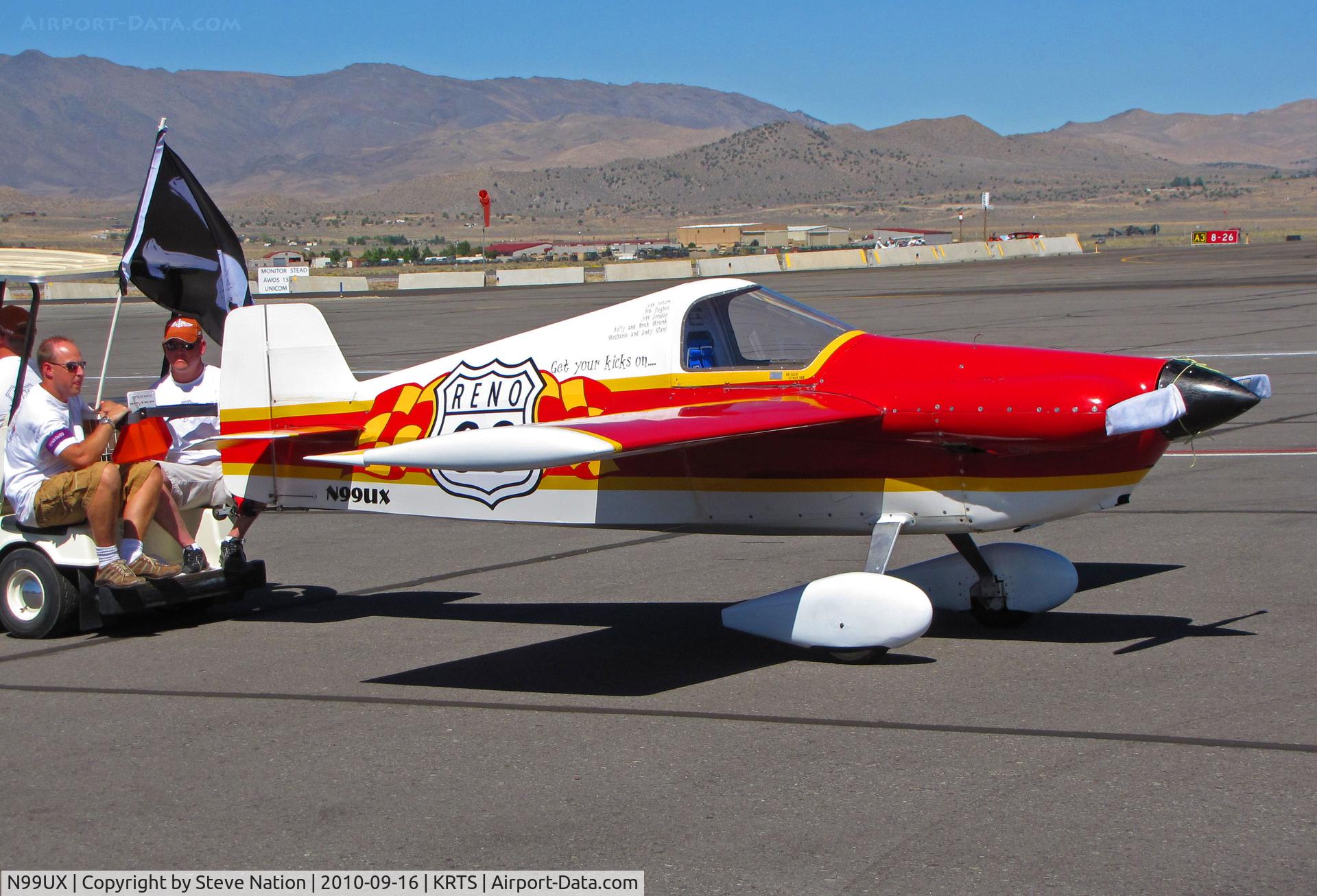 N99UX, 1996 Cassutt IIIM C/N WH-001, Race #66 1996 Harrop William Gary CASSUTT III M in Formula I Race @ 2009 Reno Air Races - being towed to hangar