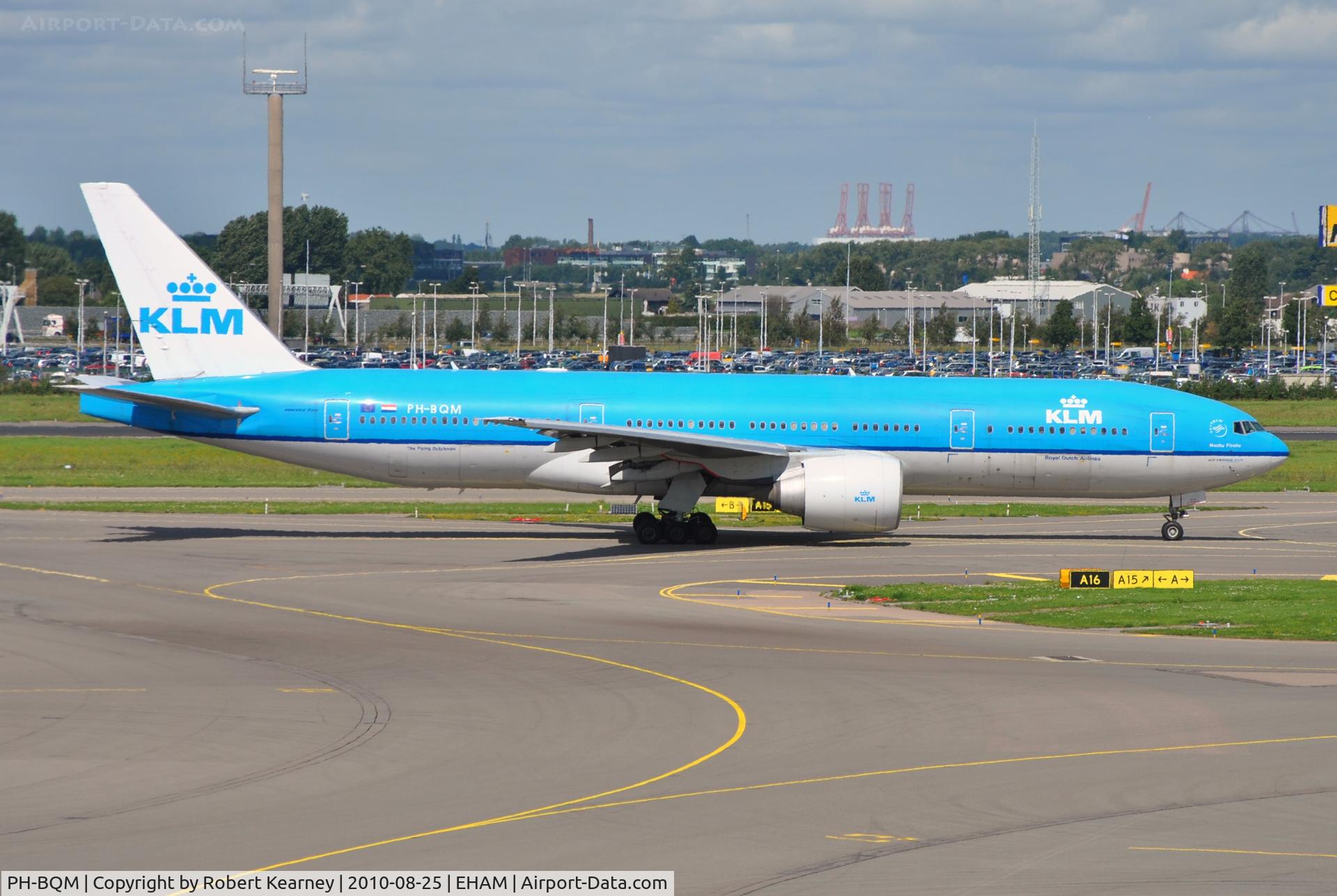 PH-BQM, 2006 Boeing 777-206/ER C/N 34712, KLM heavy taxiing around for take off