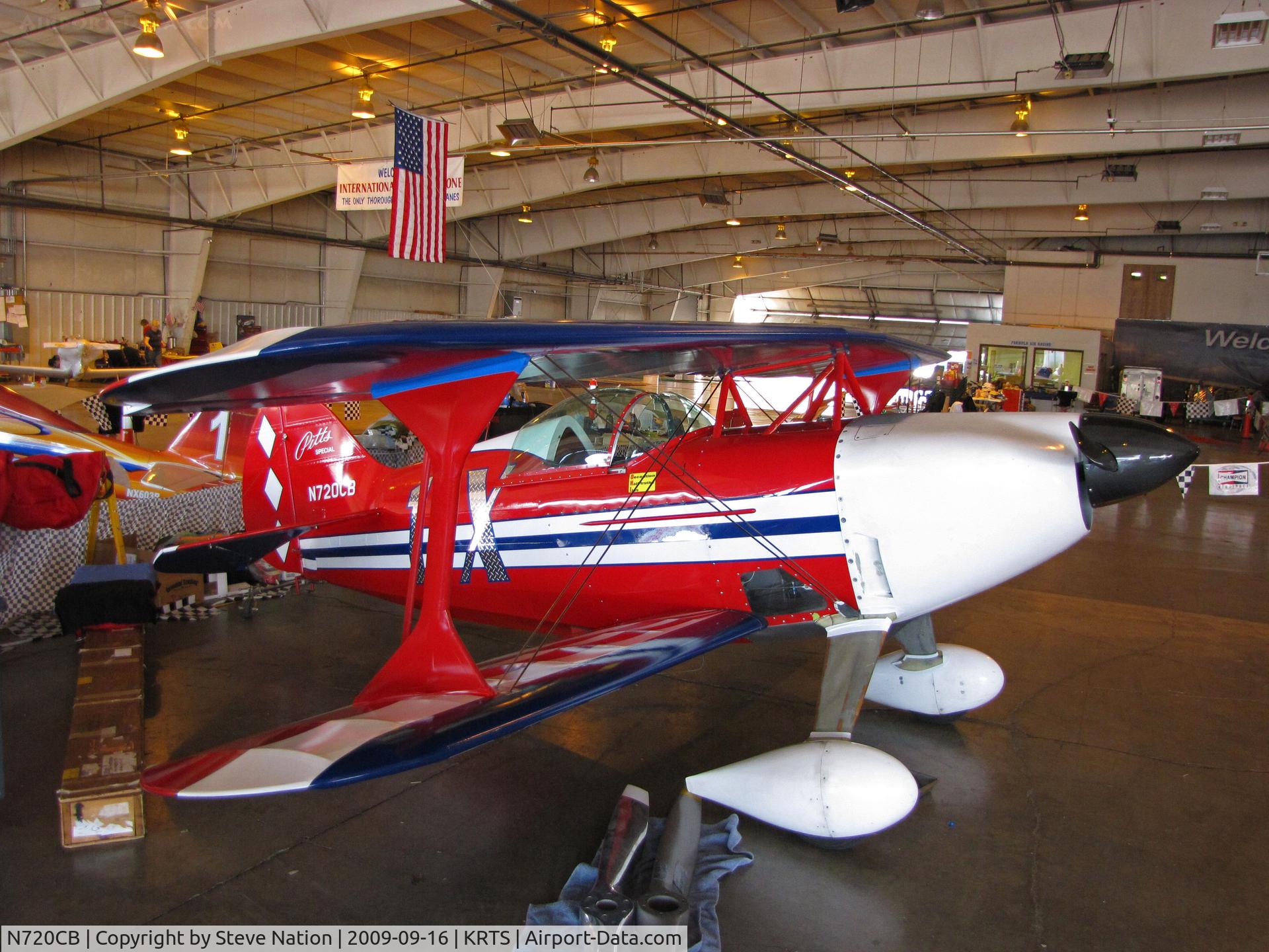 N720CB, 1992 Pitts S-1 Special C/N 7-0490, Race #11X 1992 Buchholz Chuck PITTS S1 for Biplane Class race @ 2009 Reno Air Races - in hangar