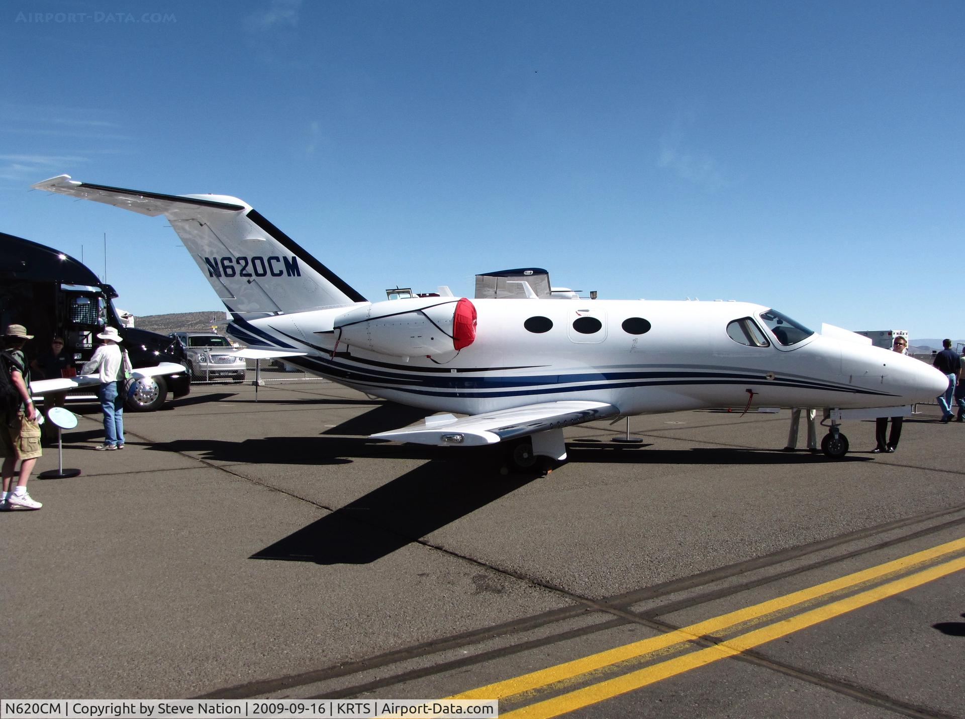 N620CM, 2000 Cessna 510 Citation Mustang Citation Mustang C/N 510-0206, Company demo Cessna 510 @ 2009 Reno Air Races - taxiing in from heat