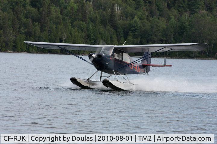 CF-RJK, 1946 Aeronca 7AC Champion C/N 7AC-1992, Champ departing Lake Temagami (TM2)