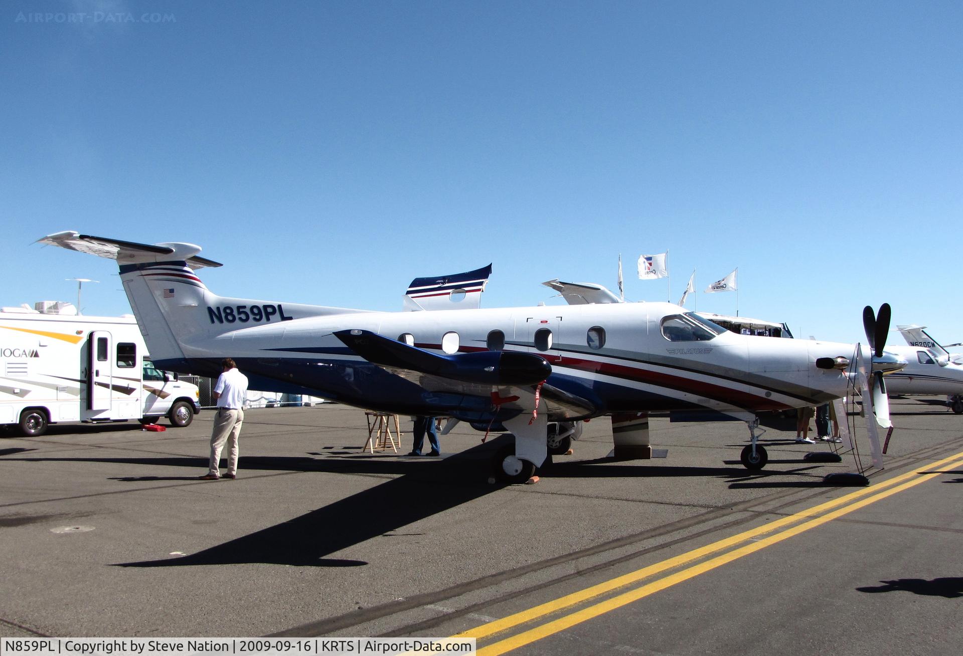 N859PL, 2007 Pilatus PC-12/47 C/N 859, Company demo 2007 PC-12/47 @ 2009 Reno Air Races