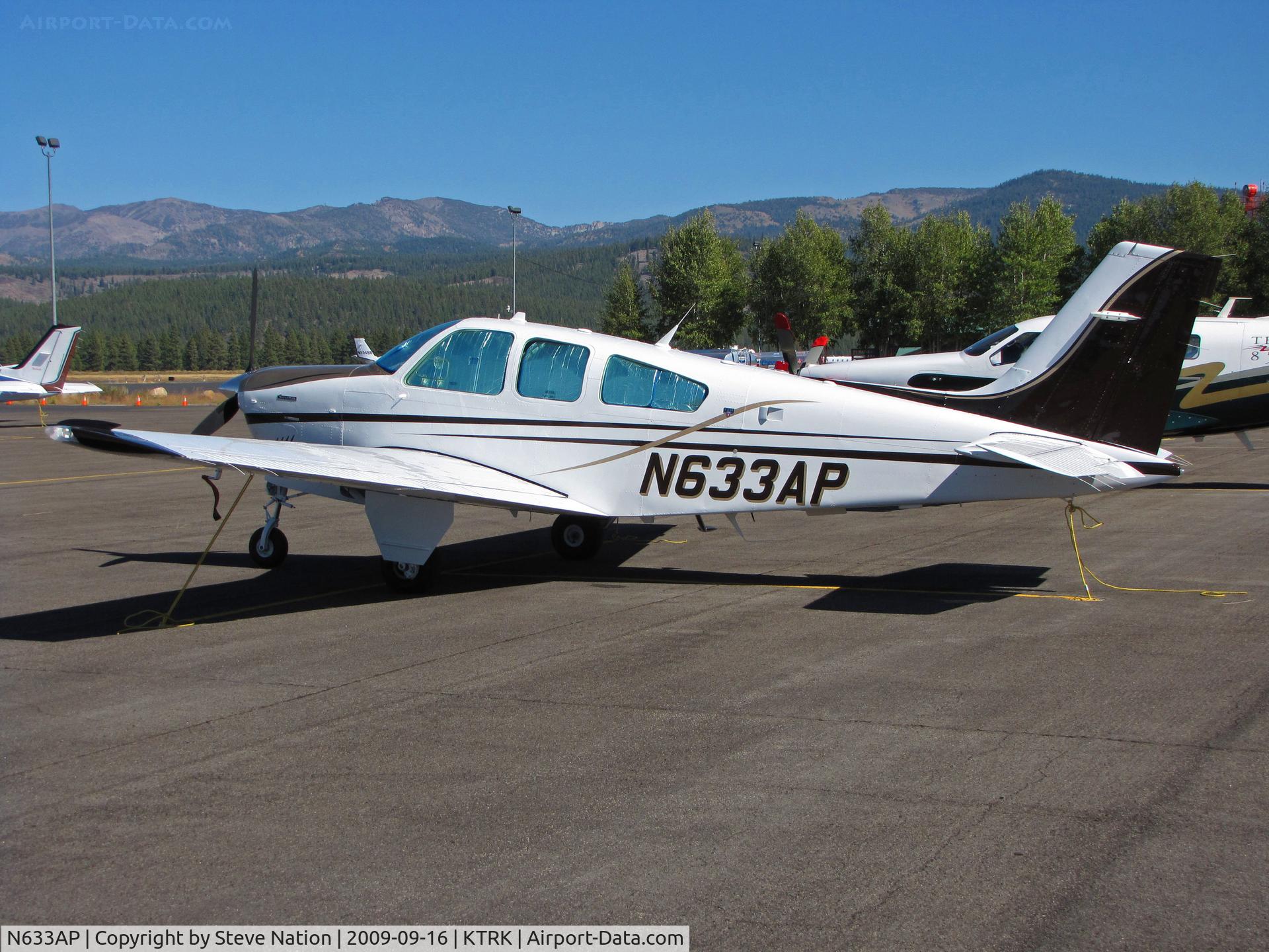 N633AP, 1991 Beech F33A Bonanza C/N CE-1632, 1991 Beech F33A @ Tahoe-Truckee Airport, CA