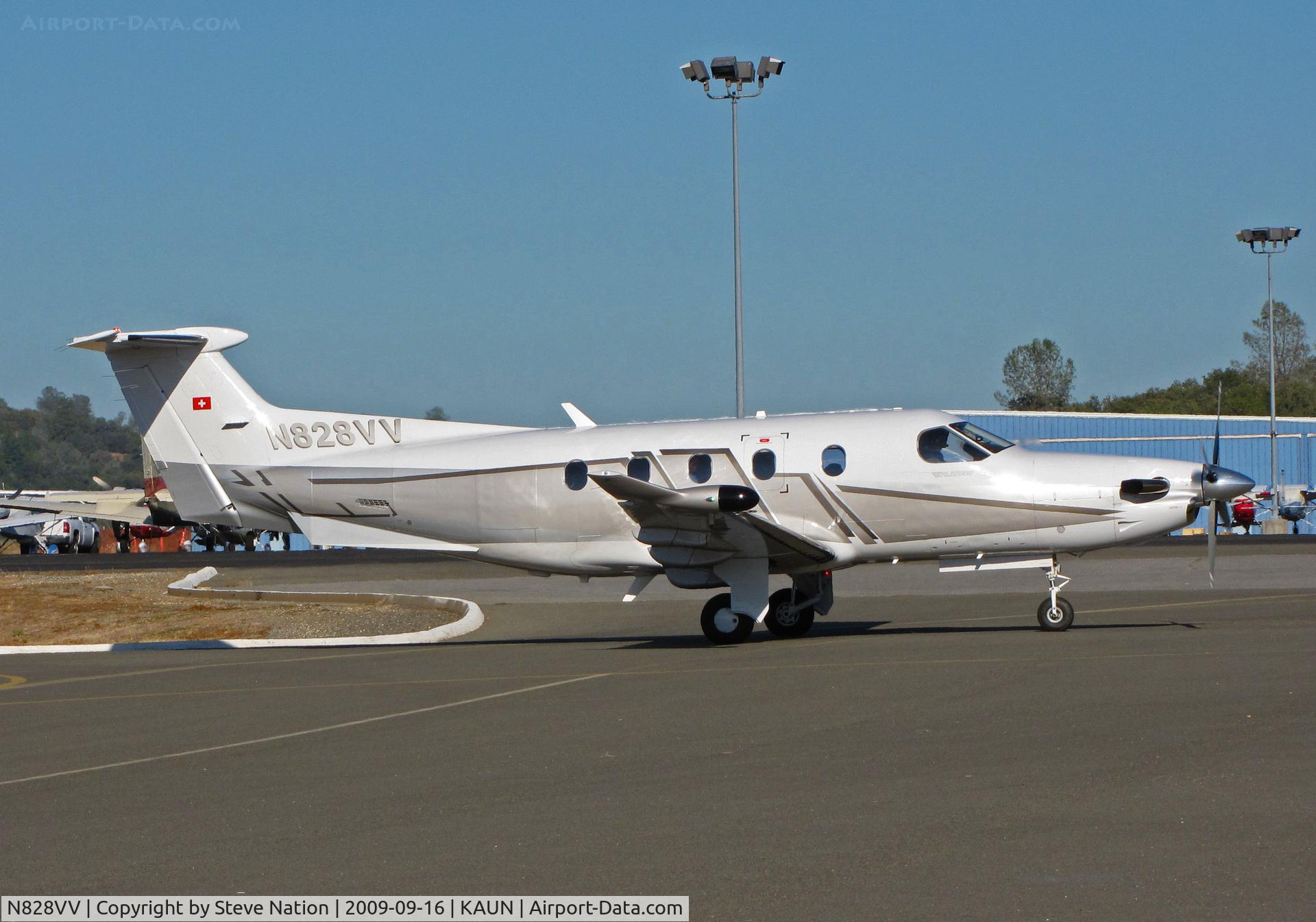 N828VV, 2007 Pilatus PC-12/47 C/N 826, 2007 PC-12/47 taxiing @ Auburn Airport, CA