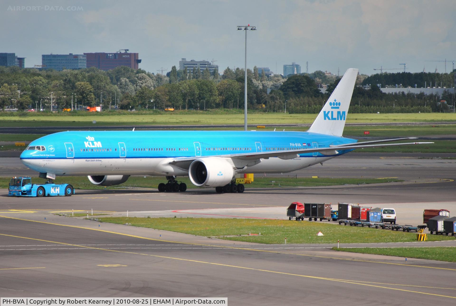 PH-BVA, 2008 Boeing 777-306/ER C/N 35671, Stretch B777 on push back