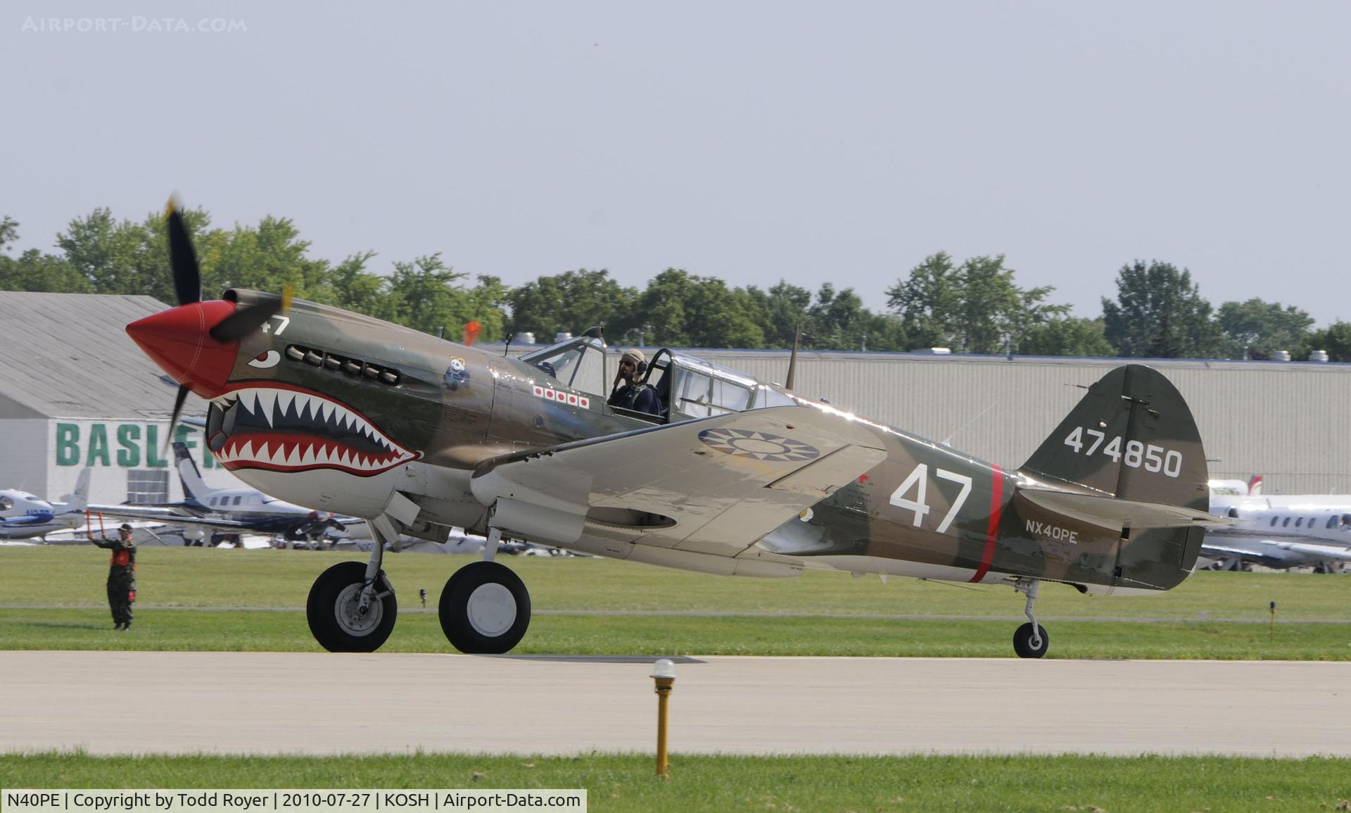 N40PE, 1942 Curtiss P-40E C/N AK905, EAA AIRVENTURE 2010